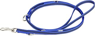 IDC Color & Gray verstellbare Leine mit Doppelkarabiner, 14 mm x 2,2 m, Blau-Grau