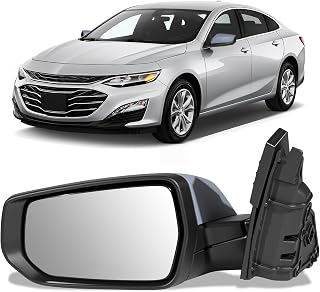 Left Driver Side Mirror Compatible With 2016-2022 Chevy Malibu with Power Folding Non Heated Without Signal Light Replace 84705517-PFM