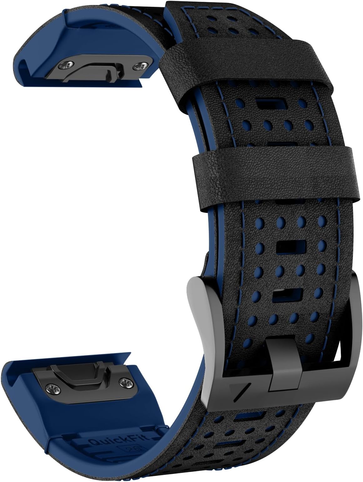 OVERSTEP Leather Strap Compatible with Fenix 8 51mm/7X, QuickFit 26mm Replacement Band for Garmin Fenix 7X Pro/6X/5X/3/Enduro/Descent Mk2/Mk2i Smartwatch