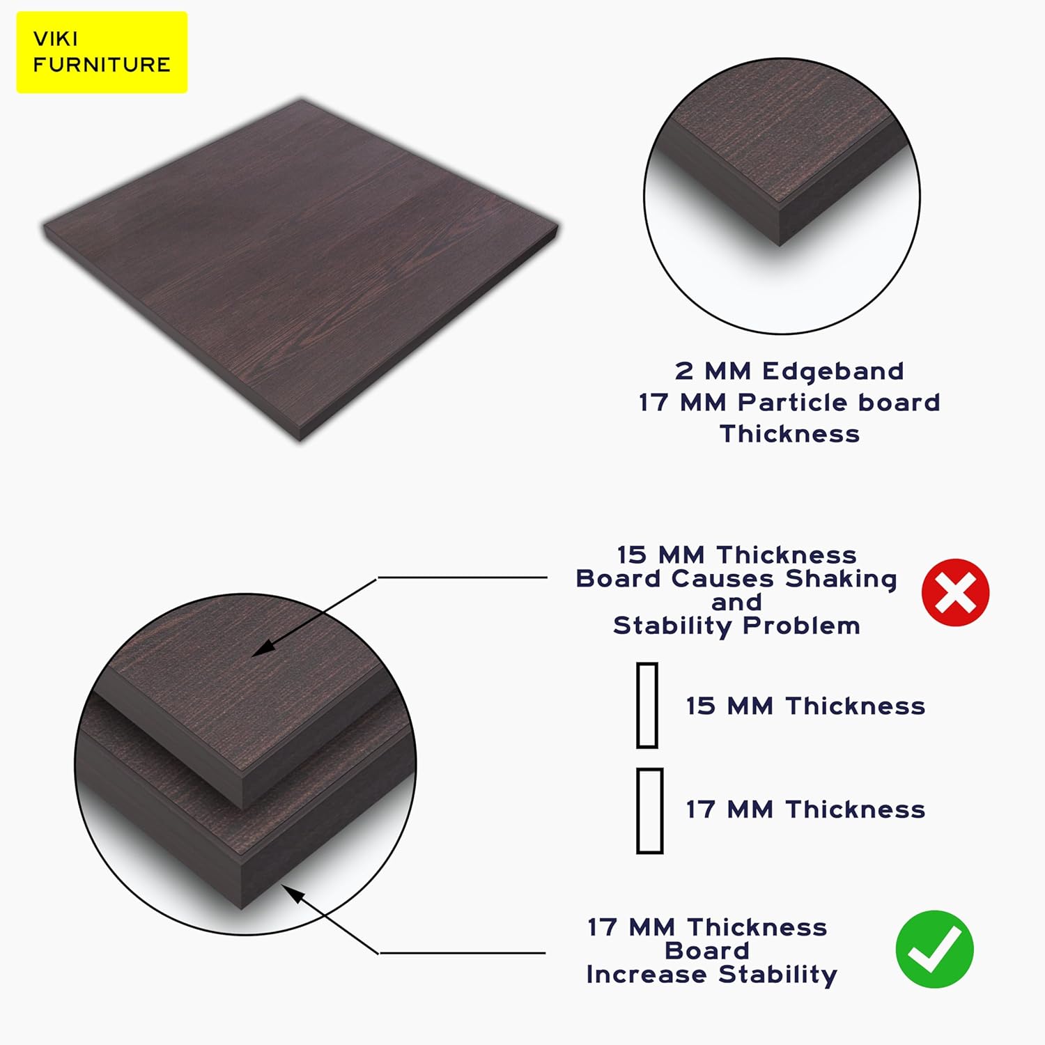 VIKI Engineered Wood Dresser With 4 Drawers, Chest Of 4 Drawers,Clothes Storage, Organizer Unit For Bedroom, Hallway, Entryway,Easy Pull Drawers, Width 40Cms, Dark Wenge Colour|1 Year Warranty, Matte