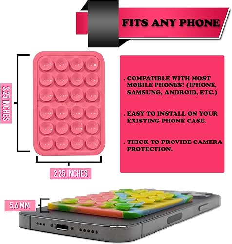 Miniatura 5 de Sillicon - Soporte adhesivo para teléfono con ventosa, accesorio para teléfono para iPhone y Android, manos libres, espejo de ducha, soporte para