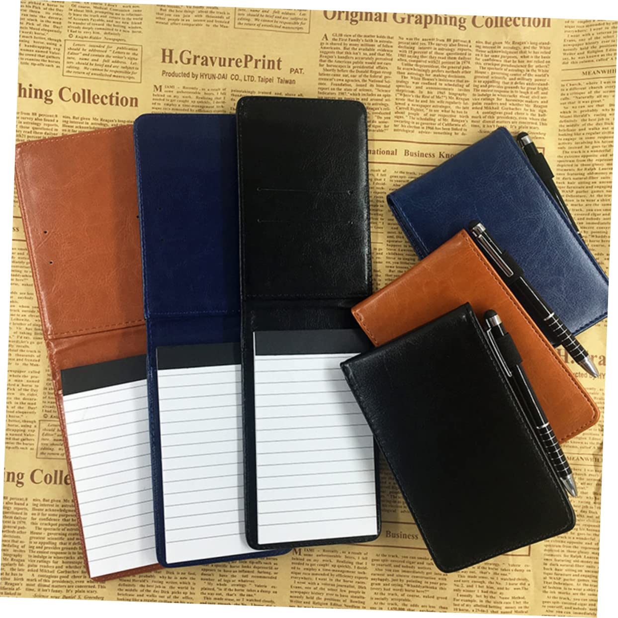 EXCEART 10 Pièces Bloc-notes Portable A7 Cahier D'affaires Mini Carnet Cahier De Travail Journal Noir Agenda De Bureau Planifier Le Bloc-notes Carnet De Notes Pour Black Papier
