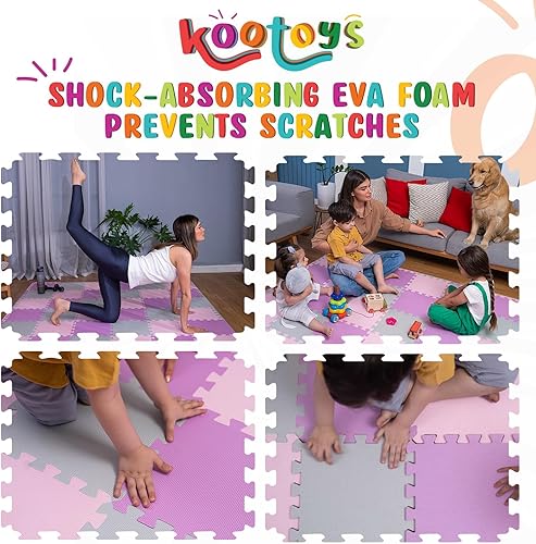 Miniatura 7 de Tapete de juego de espuma suave no tóxica para bebé, tapetes de juego con bordes, tapetes de actividad para bebé, tapete de juego de espuma para