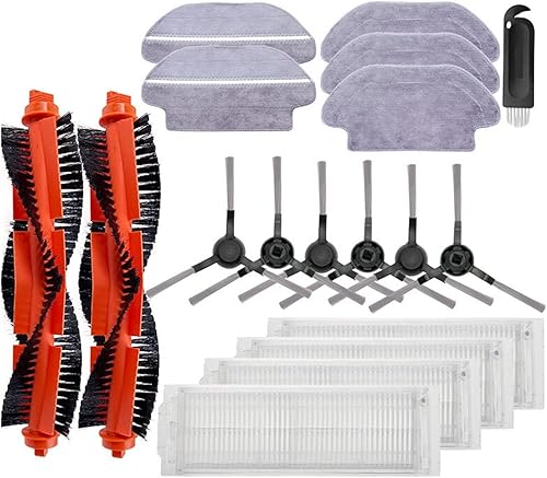 Piezas de repuesto Cepillo lateral principal Hepa filtro fregona paño, compatible con Xiaomi Mi Robot trapeador de vacío profesional Viomi V2 V3 SE