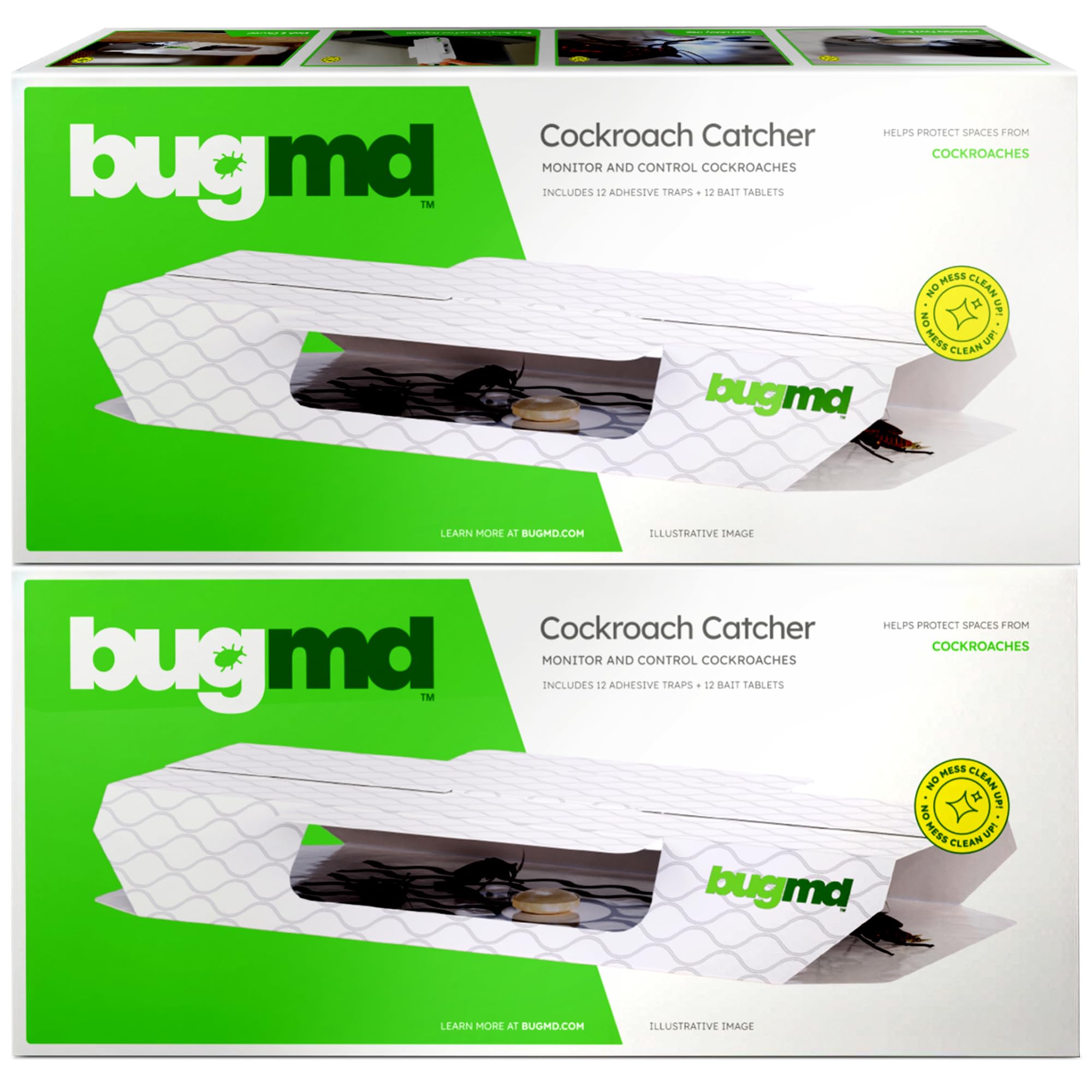 BugMD Cockroach Trap (Pack of 2, 24 Traps) - Cockroach and Cockroach Trap, Adhesive Insect Trap, Glue Trap and Pest Defense-picture-31