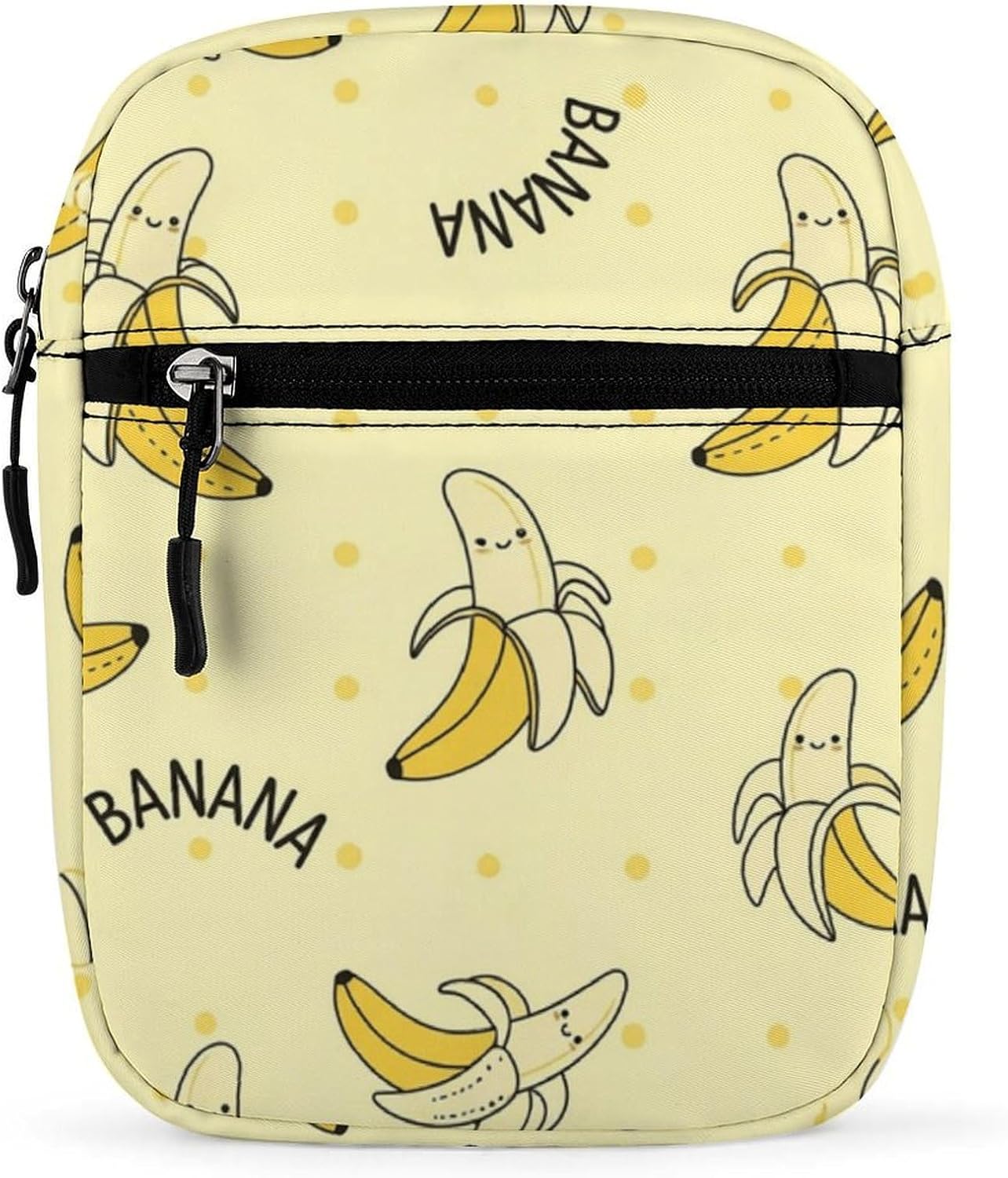 Banana Cute Yellow Small Crossbody Bag Sling Bag Shoulder Handbag For Women Men Mini Messenger Bags With Adjustable Straps