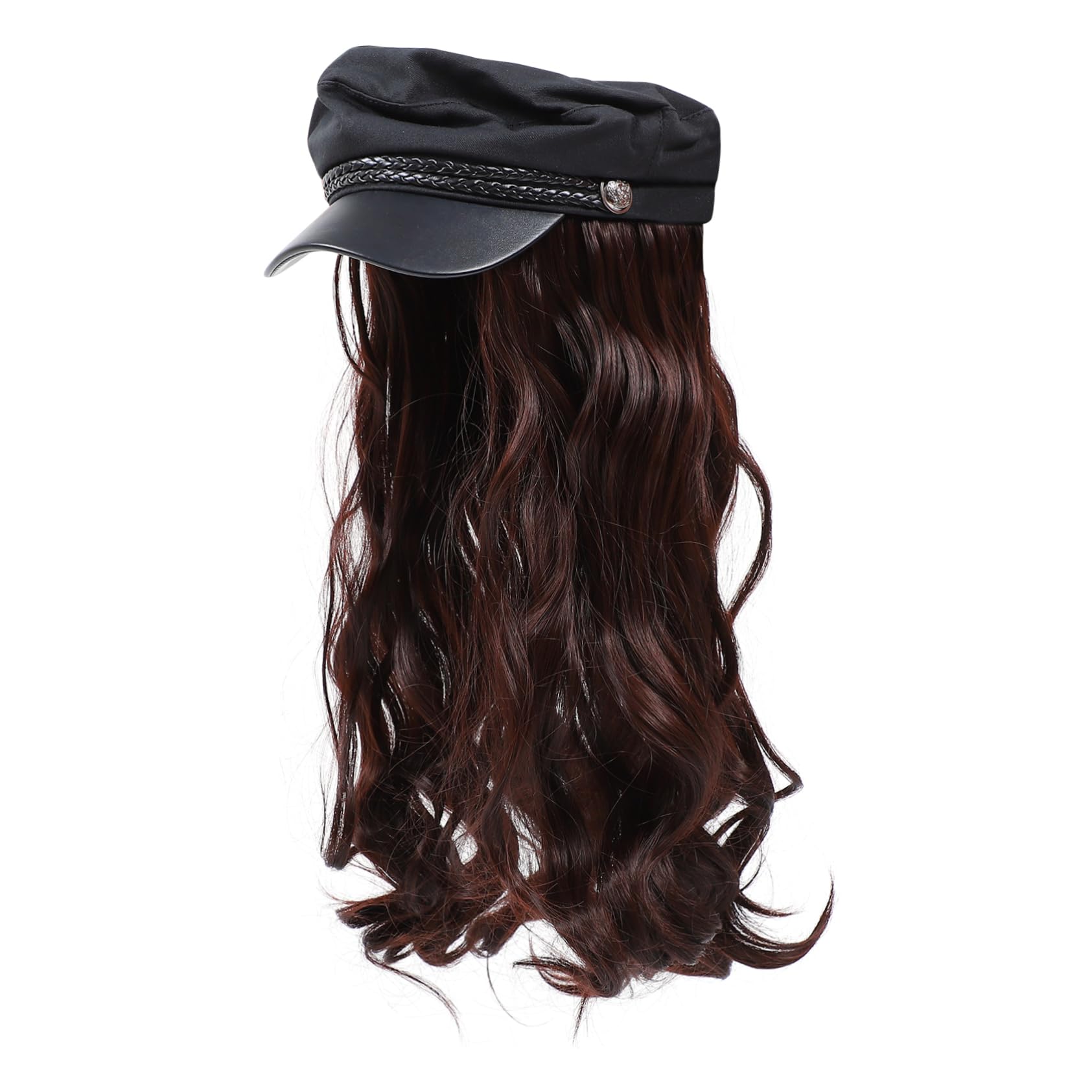 FRCOLOR Natural Wavy Wig Headband Women Wig Cap for Party Concerts Warm Autumn/winter Style
