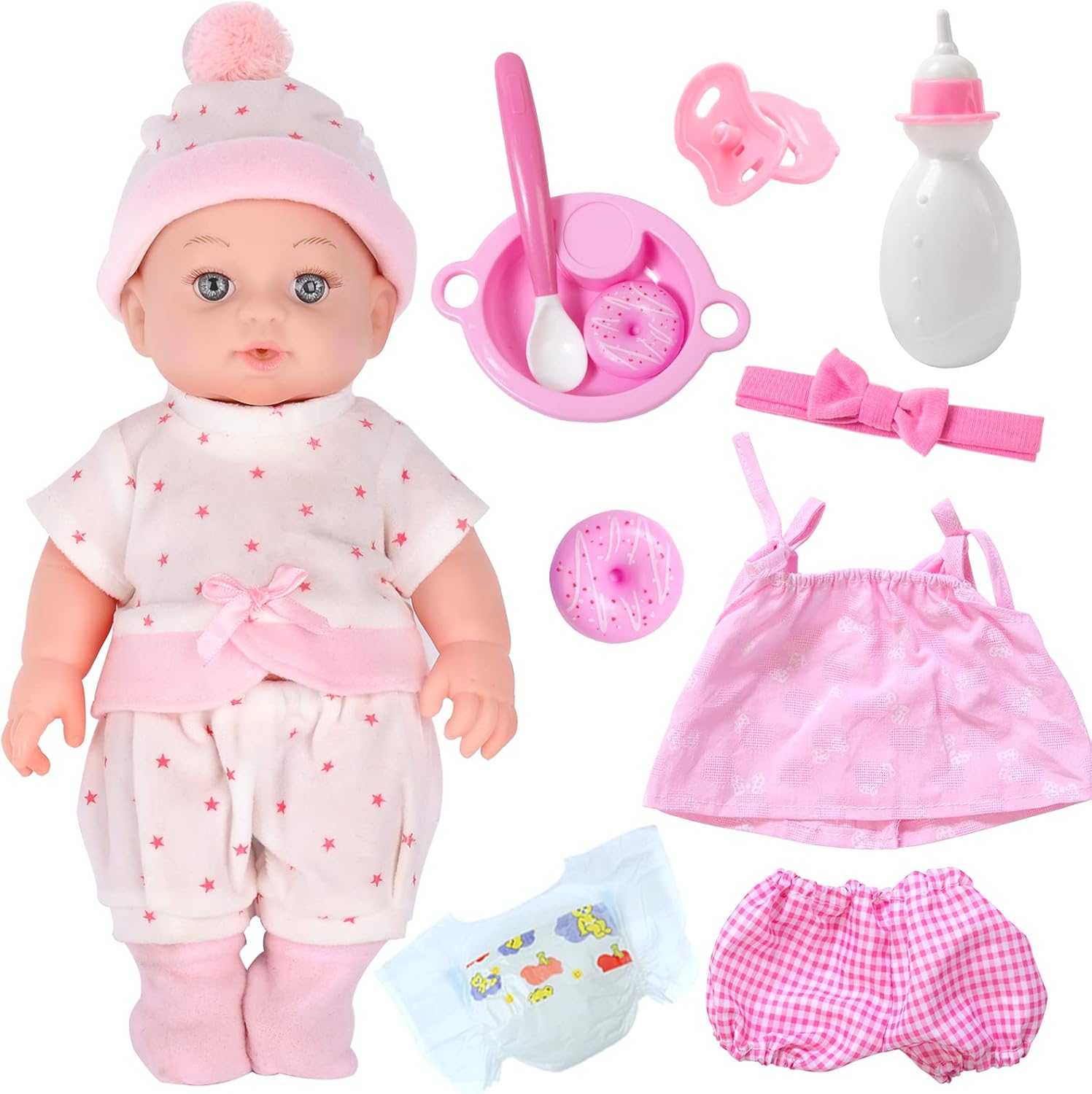Buy DONTNO 12 Inch Soft Body Baby Doll, Vinyl Reborn Baby Doll with