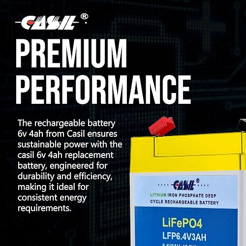 Miniatura 3 de Casil Batería recargable del fosfato del hierro del litio de 6v 4ah para el paseo de las ruedas eléctricas en los juguetes