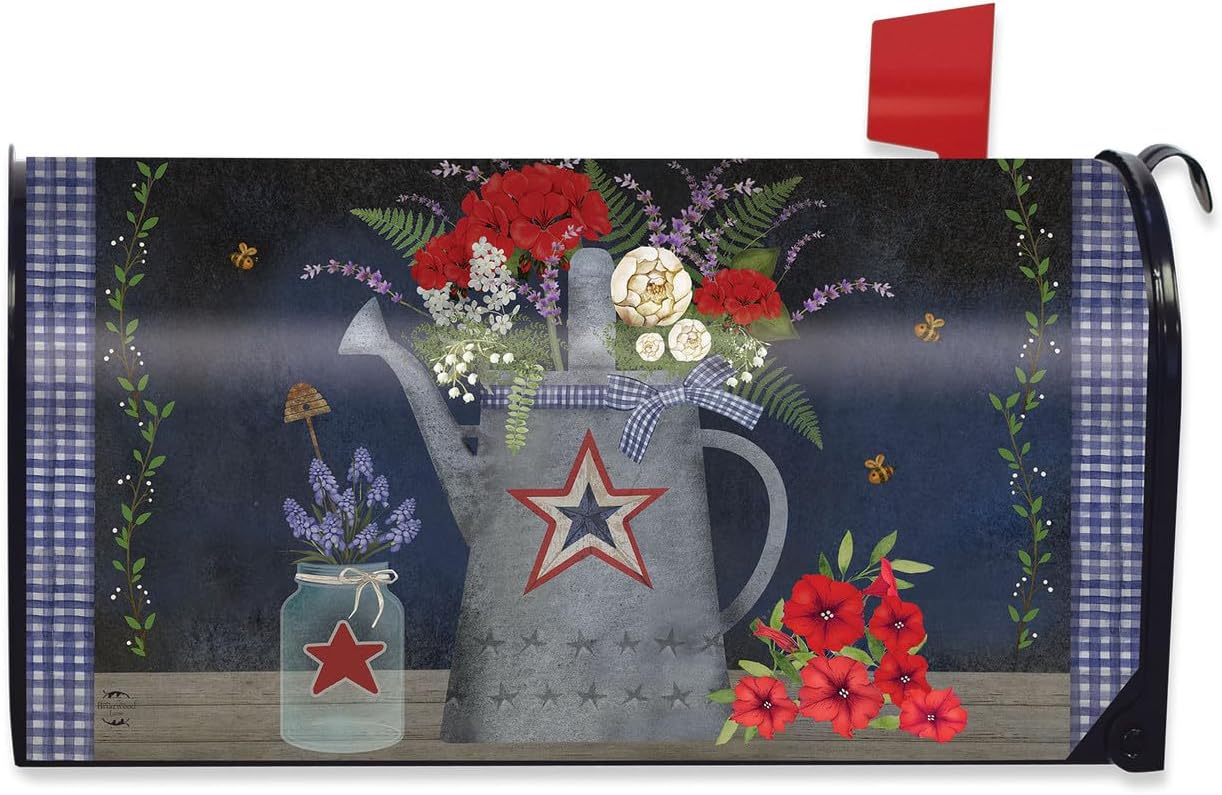 Briarwood Lane Patriotic Birdhouse Mailbox Cover
