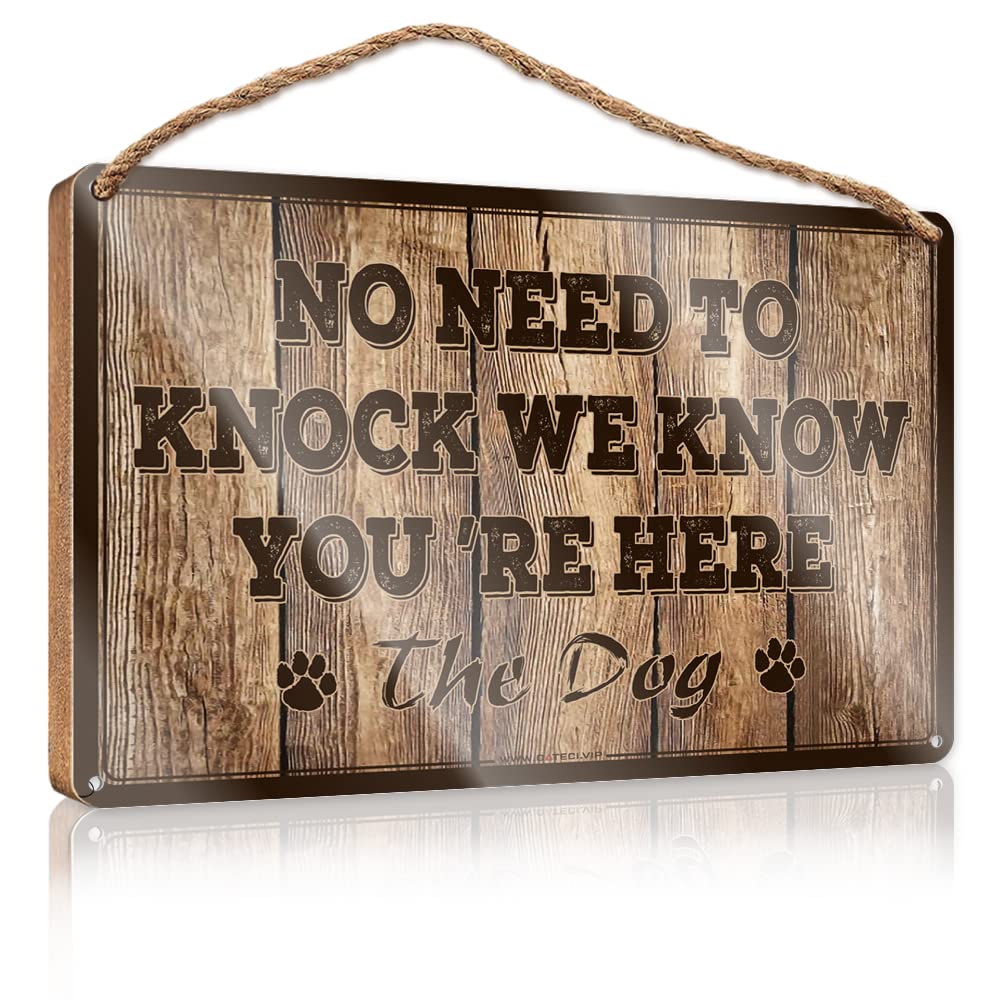 Porch Decorations No Need To Knock We Know You’Re Here Wooden Sign Front Porch Decor Decorative Signs For Home Decor(15X28CM)