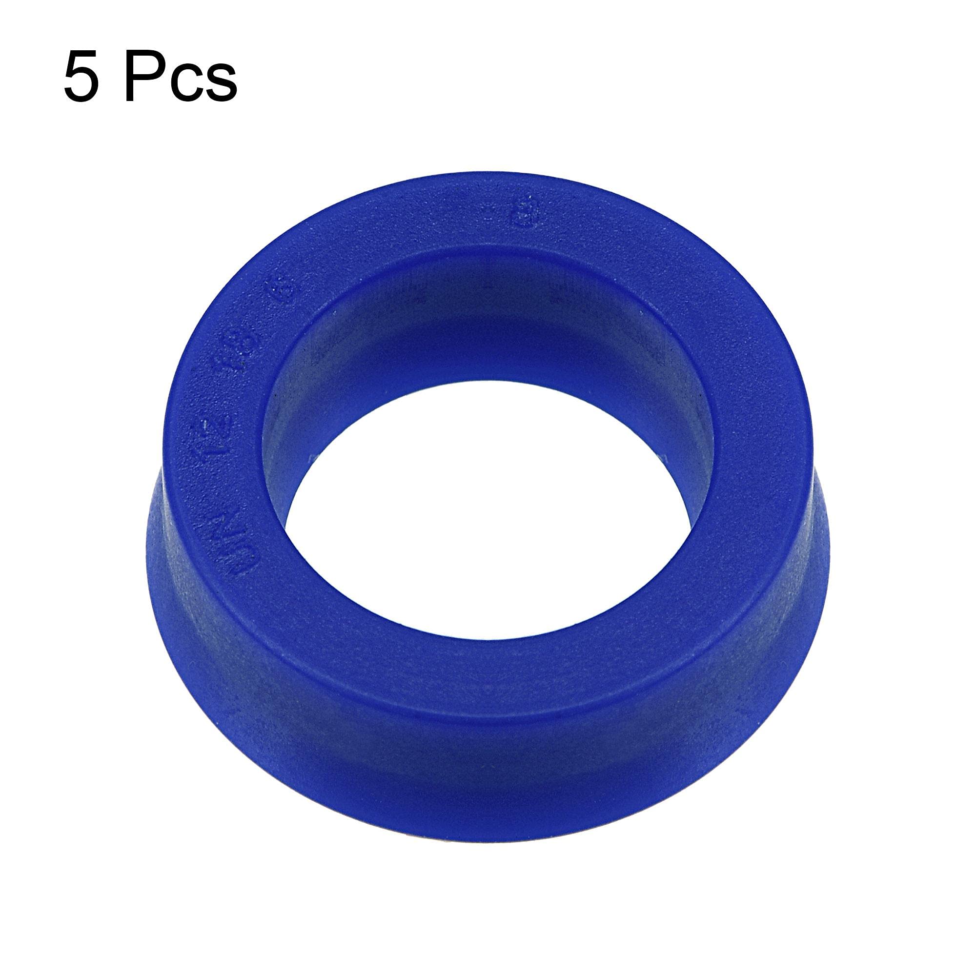 sourcing map UN Radialwellendichtring, 12 mm ID x 18 mm OD x 6 mm Breite, Polyurethan-Öldichtung, Blau, 5 Stück