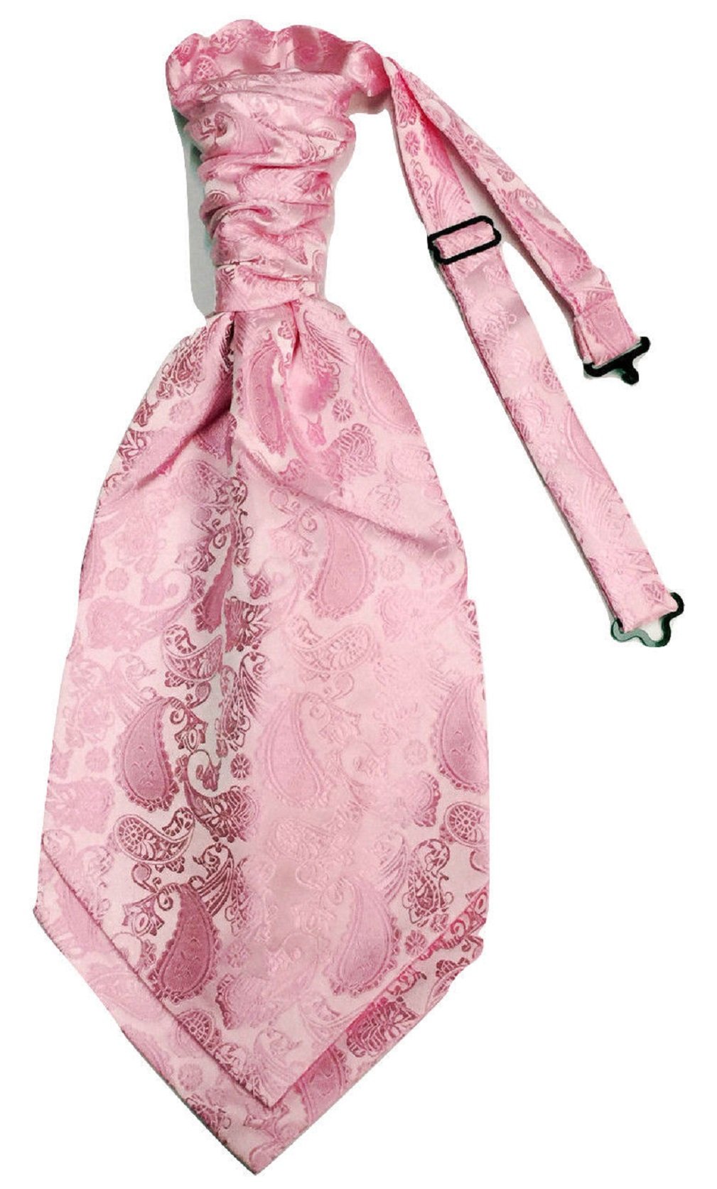 L&L® Pink Collection Woven Paisley Jacquard Silk Knit Satin Tie Wedding (Paisley Cravat Tie)