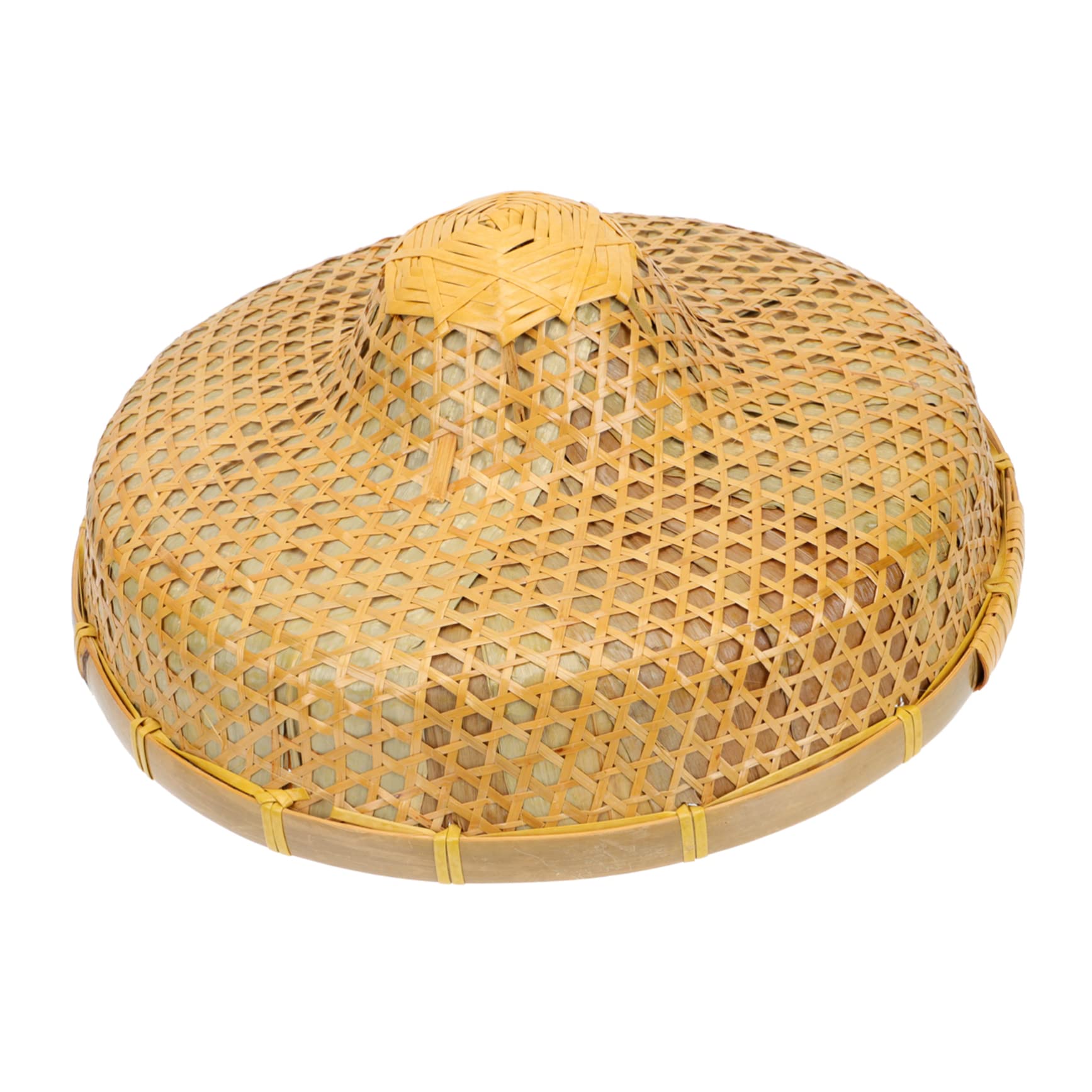 YardweYardwe 1pc bamboo hat japanese farmer hat handmade weave straw hat Sun Hat mens hats & caps fishing straw hat weave hat chinese bamboo hat Sun Block Hat rice travel summer cone hat