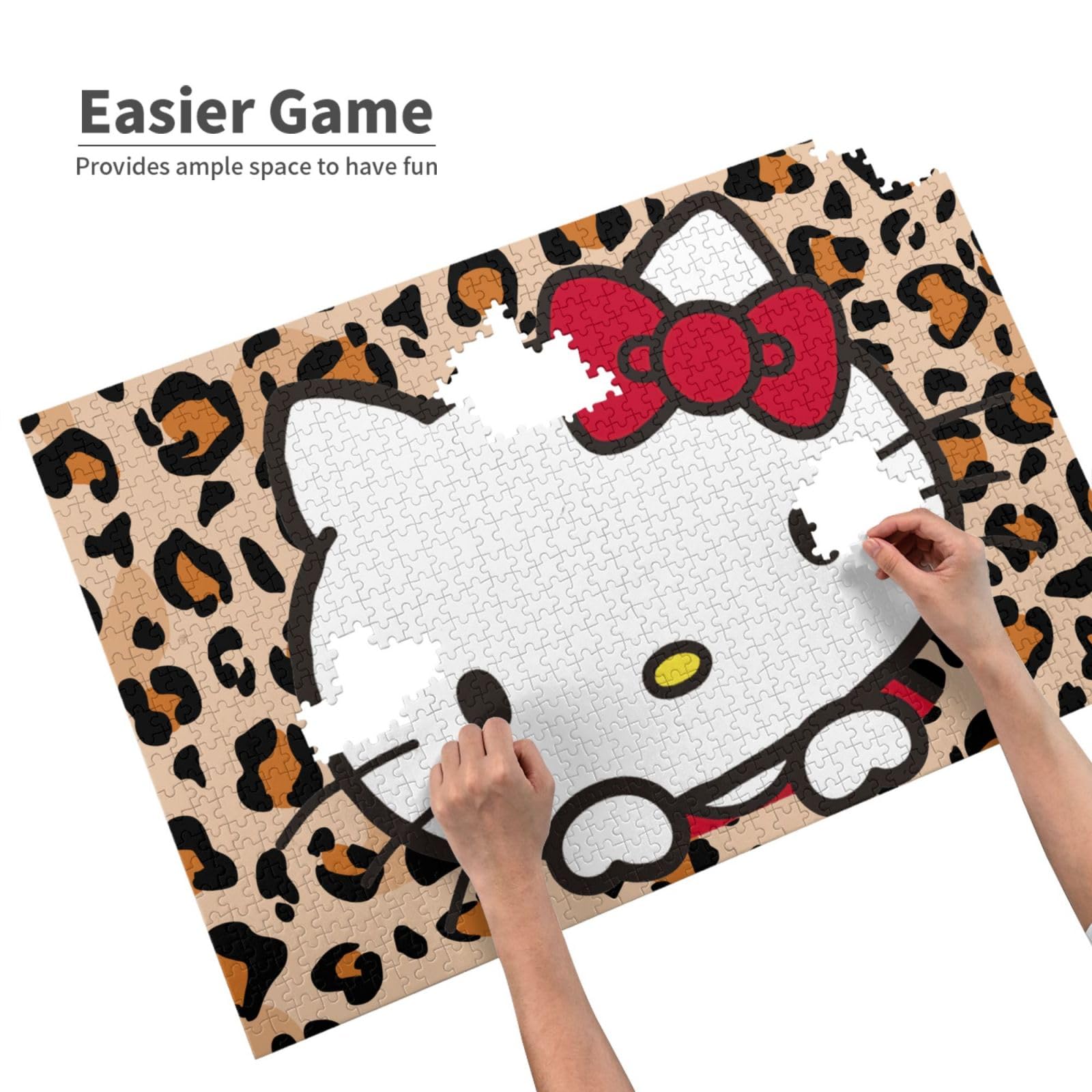 Amazon.co.jp: 1000 Piece Jigsaw Puzzle, Hello Kitty Leopard Print