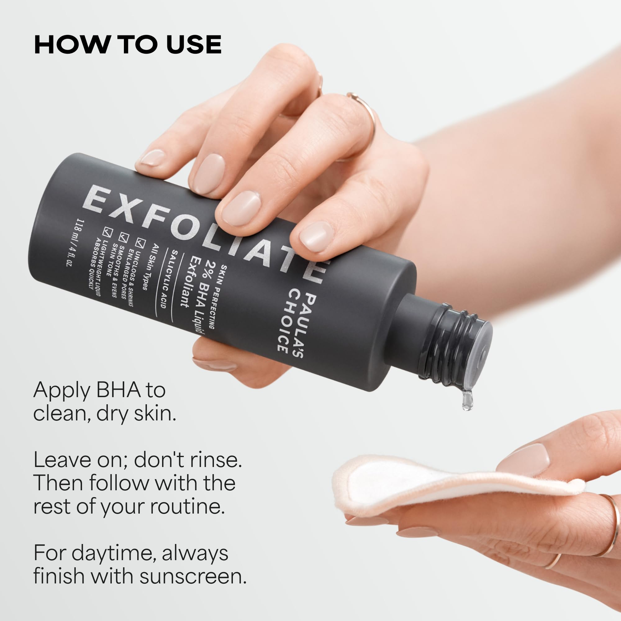 Paula's Choice SKIN PERFECTING Płyn Złuszczający z 2% BHA - Twarz Złuszczać Peeling Zwalczanie Wyprysków, Zaskórników & Rozszerzone Pory - z Kwasem Salicylowym - Skóra Mieszana i Tłusta - 236 ml