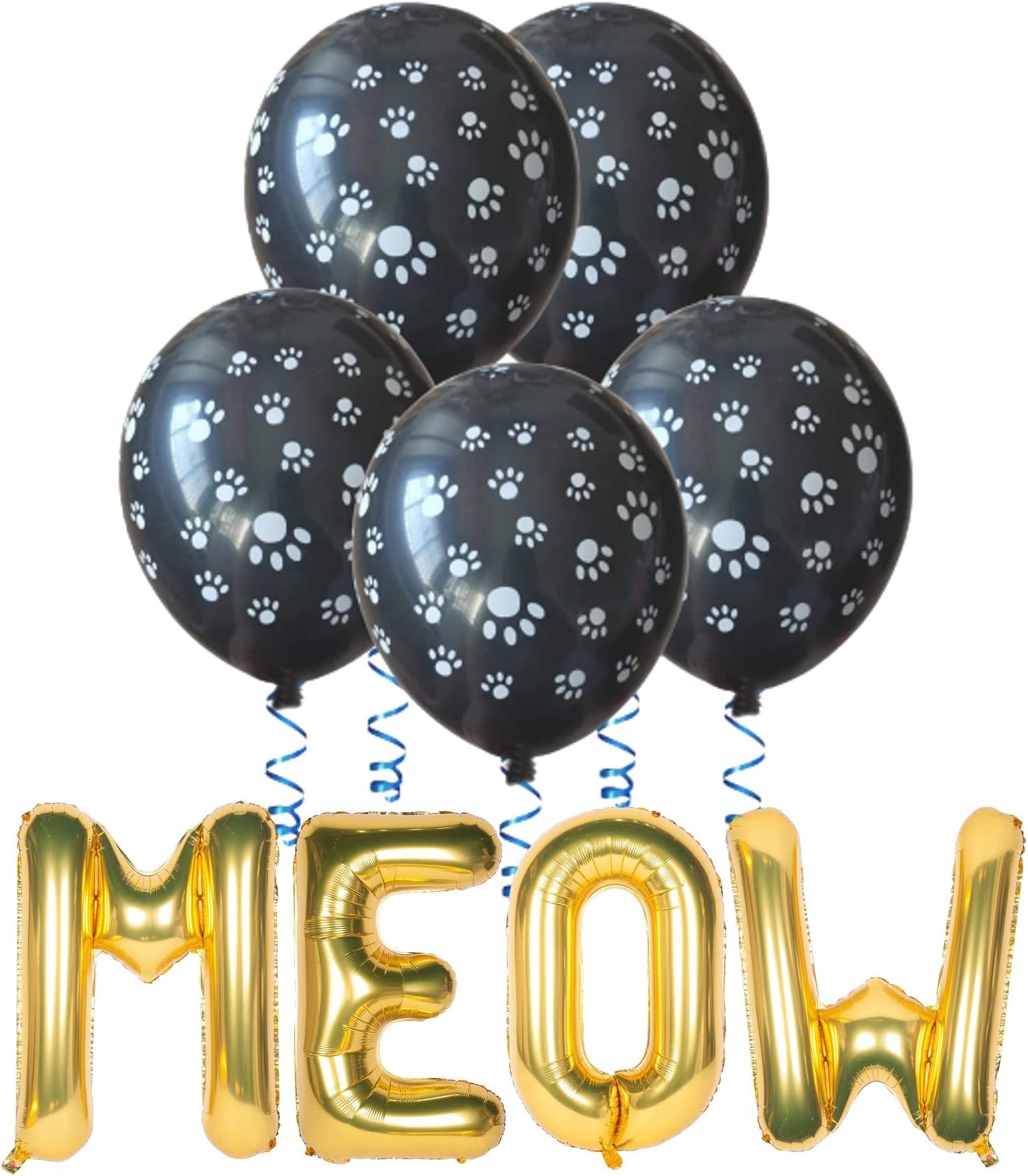 Cat Birthday Foil Balloons Party Decorations/Cat Shape Party Balloons (Meow)