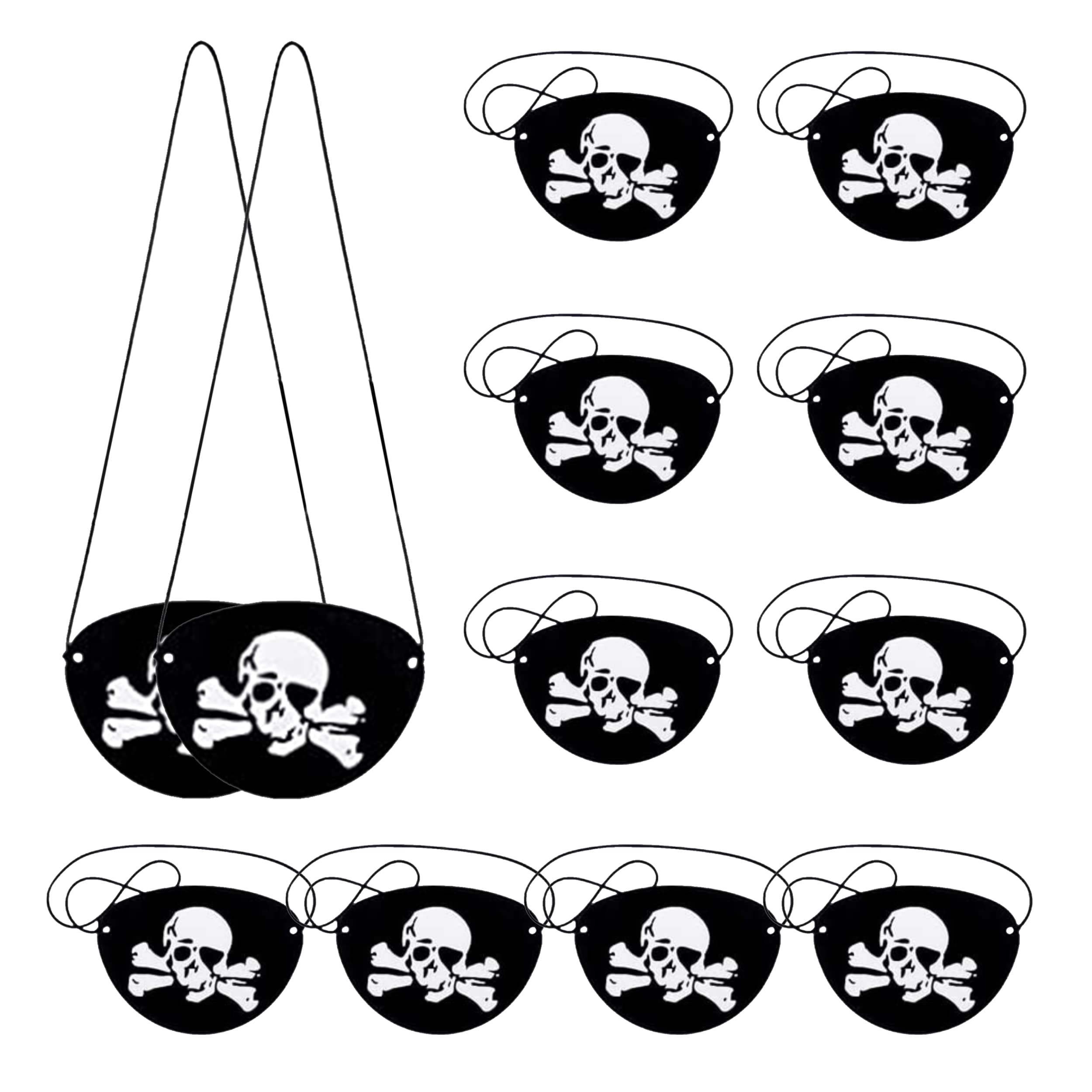 maschere pirata - 6 12 maschere per occhi da pirata in feltro nero, con teschio e ossa incrociate, accessorio per feste : Amazon.it: Giochi e giocattoli