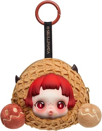 POP MART SKULLPANDA You Found Me!Series Earphone Bag-Pranky Peanut Portable Earbuds Case for Apple, Samsung, JBL, Headphone Earbud Protective Carrying Case Bag
