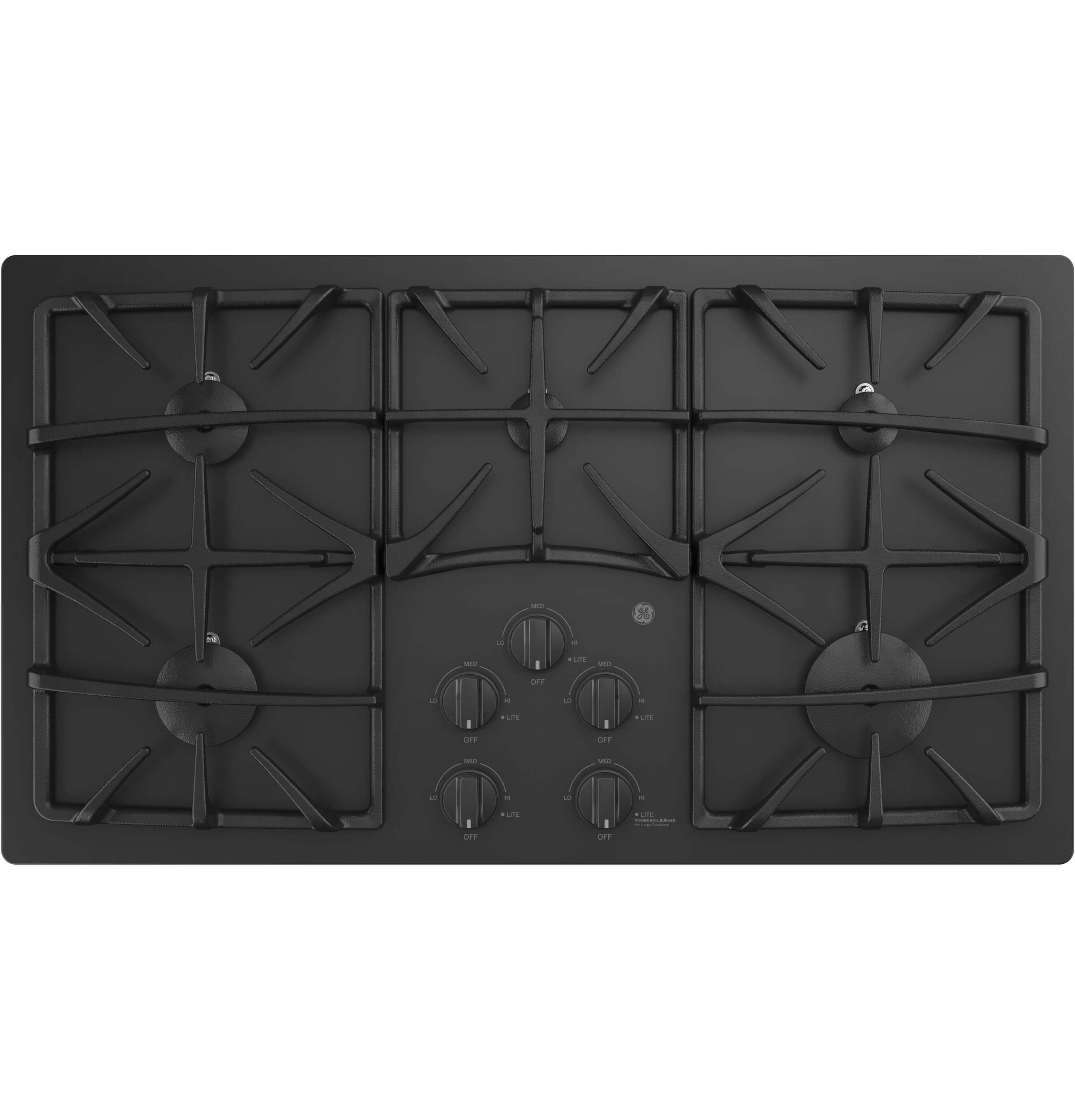 ge gas on glass cooktop 36