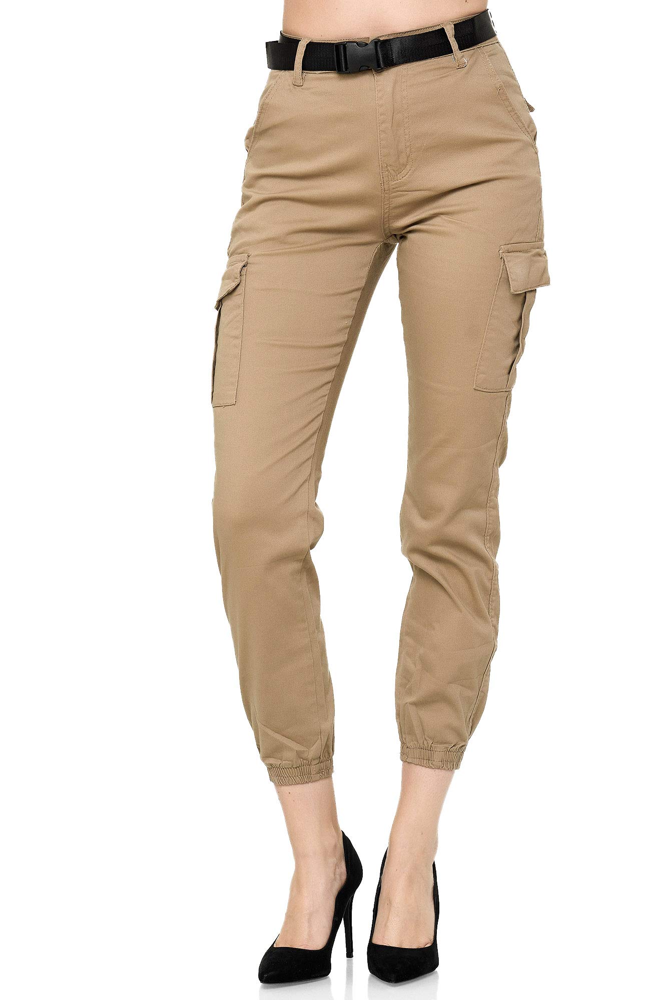Elara Pantaloni da Donna Cargo Slim Fit Denim Chunkyrayan
