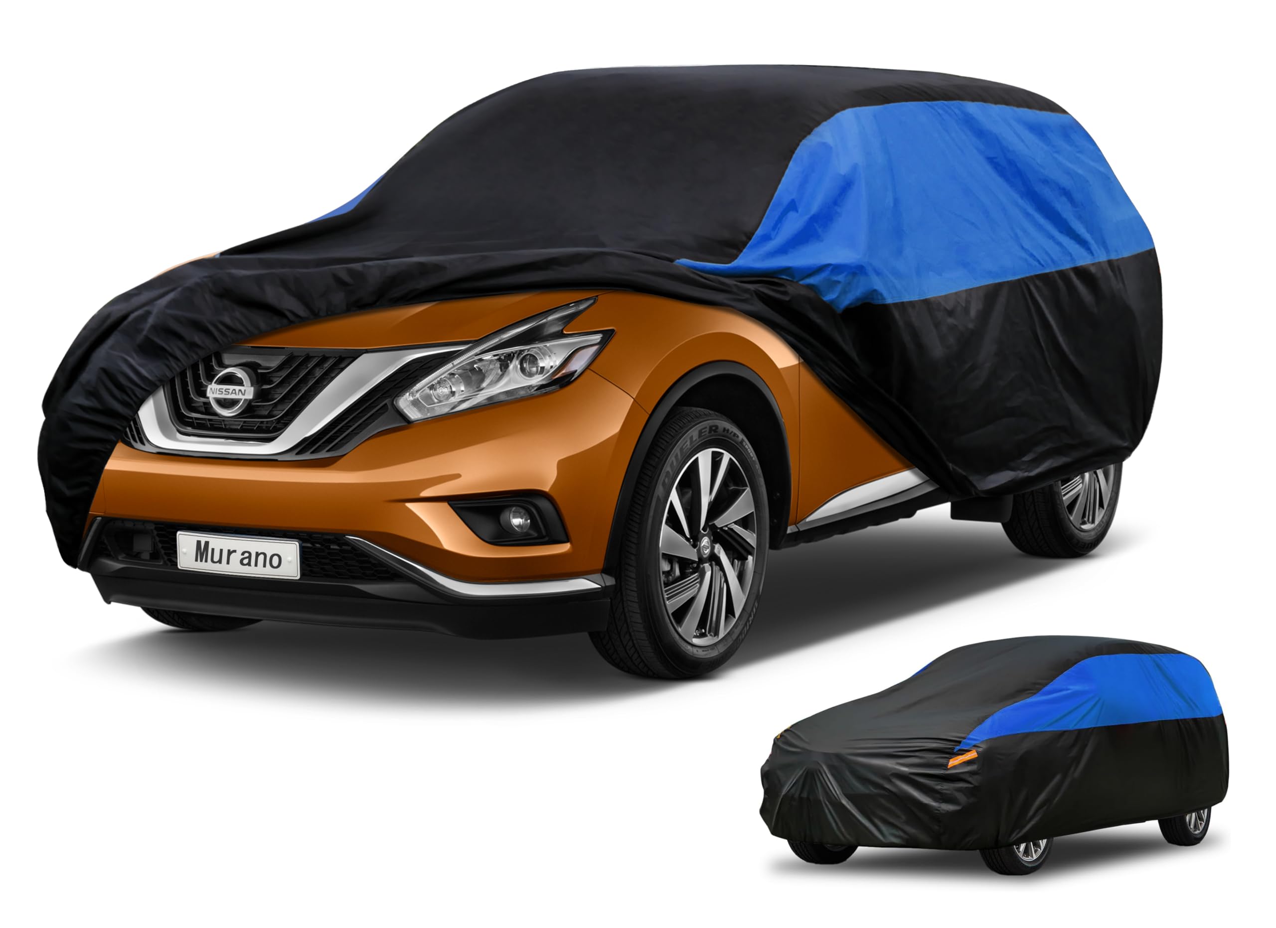GUNHYI Nissan Car Cover Custom Fit Nissan Murano (2002-2014) Waterproof All Weather, Lightweight Full Exterior Cover for Automobiles Outdoor Sun UV Rain Dust Snow Wind Protection.
