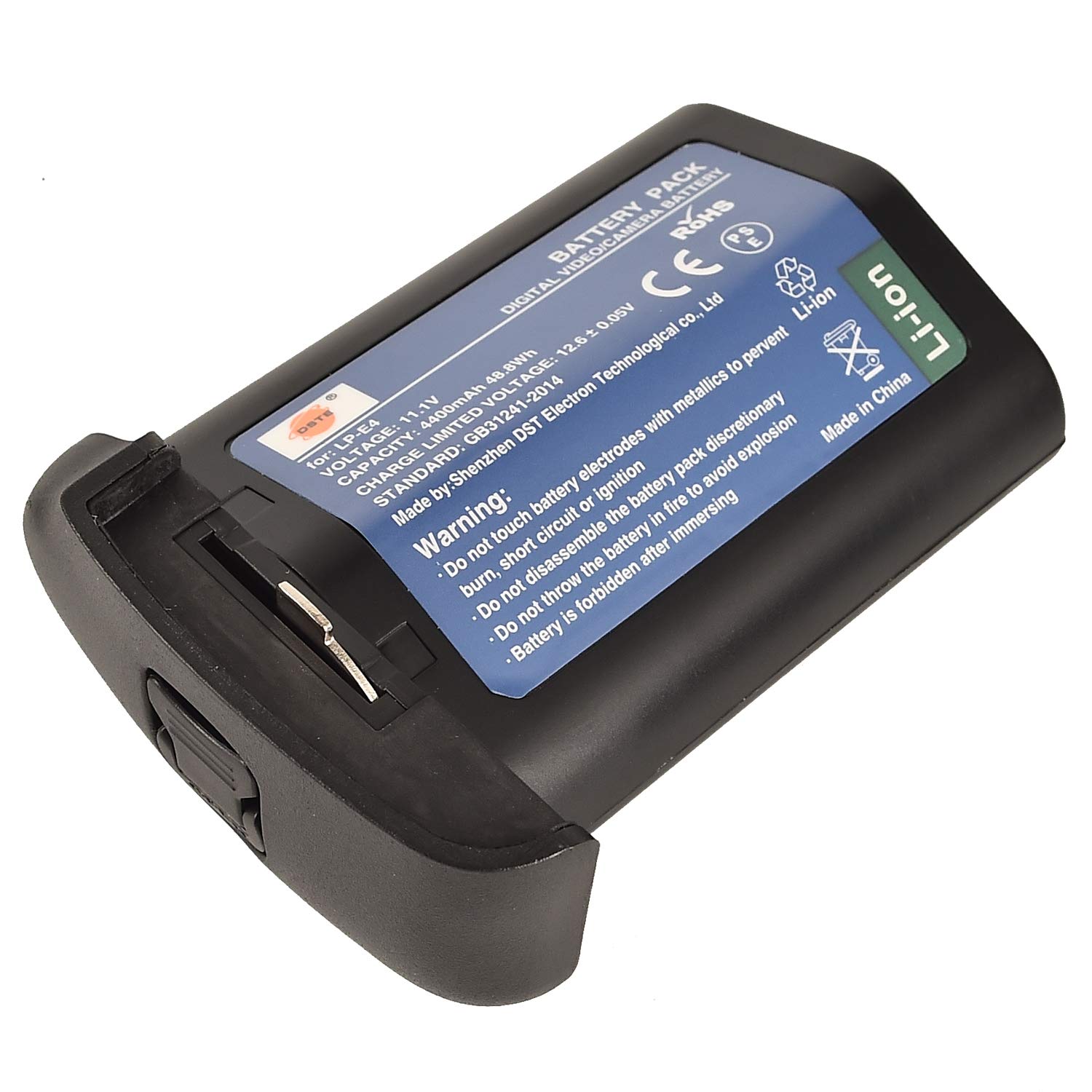 DSTE 4400mAh LP-E4 Batteria di ricambio compatibile per Canon EOS 1D Mark III, EOS 1Ds Mark III, EOS 1D Mark4