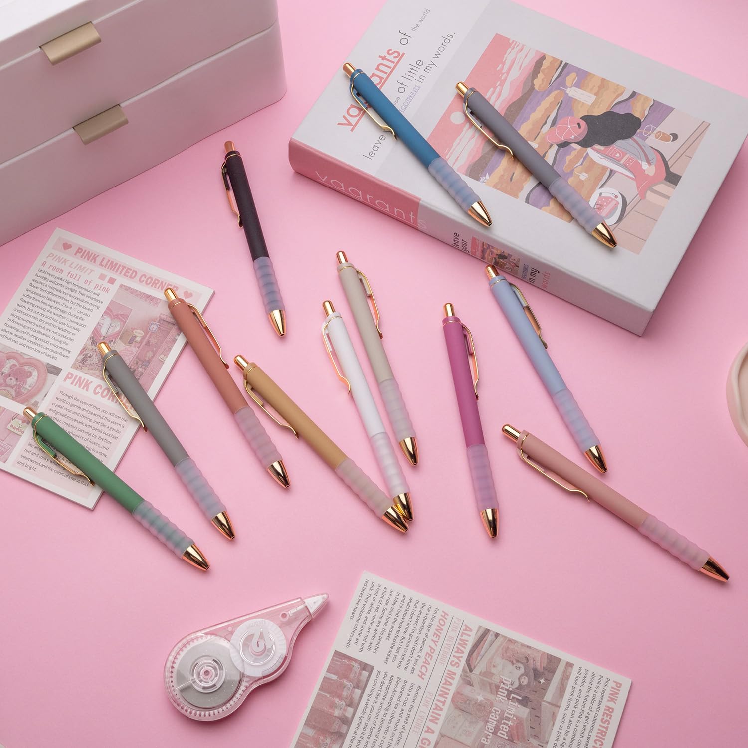 Linbsunne Gel Pens Black Ink Pen 0 5mm fine Point Pens Smooth Writing Retractable Office Supplies 12-count — view 5