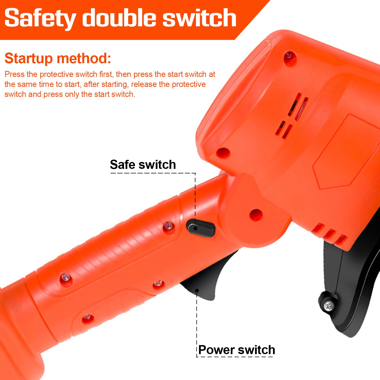 Motoazada Bateria,21V Motoazada Eléctrica (sin batería),Ancho de Corte 10cm,Profundidad 10cm,550W 235rpm Jardín Fresa con Doble Interruptor de Seguridad,para Granjas,Parques,Jardines,Huertos