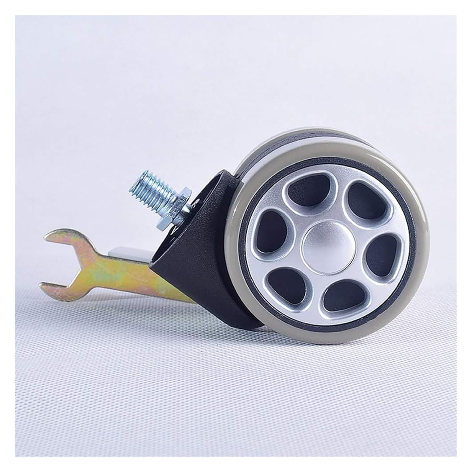Ruedas Silla Oficina Ruedas para sillas de Oficina Rueda giratoria for Muebles Ruedas de Repuesto de 60 mm Ruedas silenciosas con Rosca M10 5 × for Pisos Duros