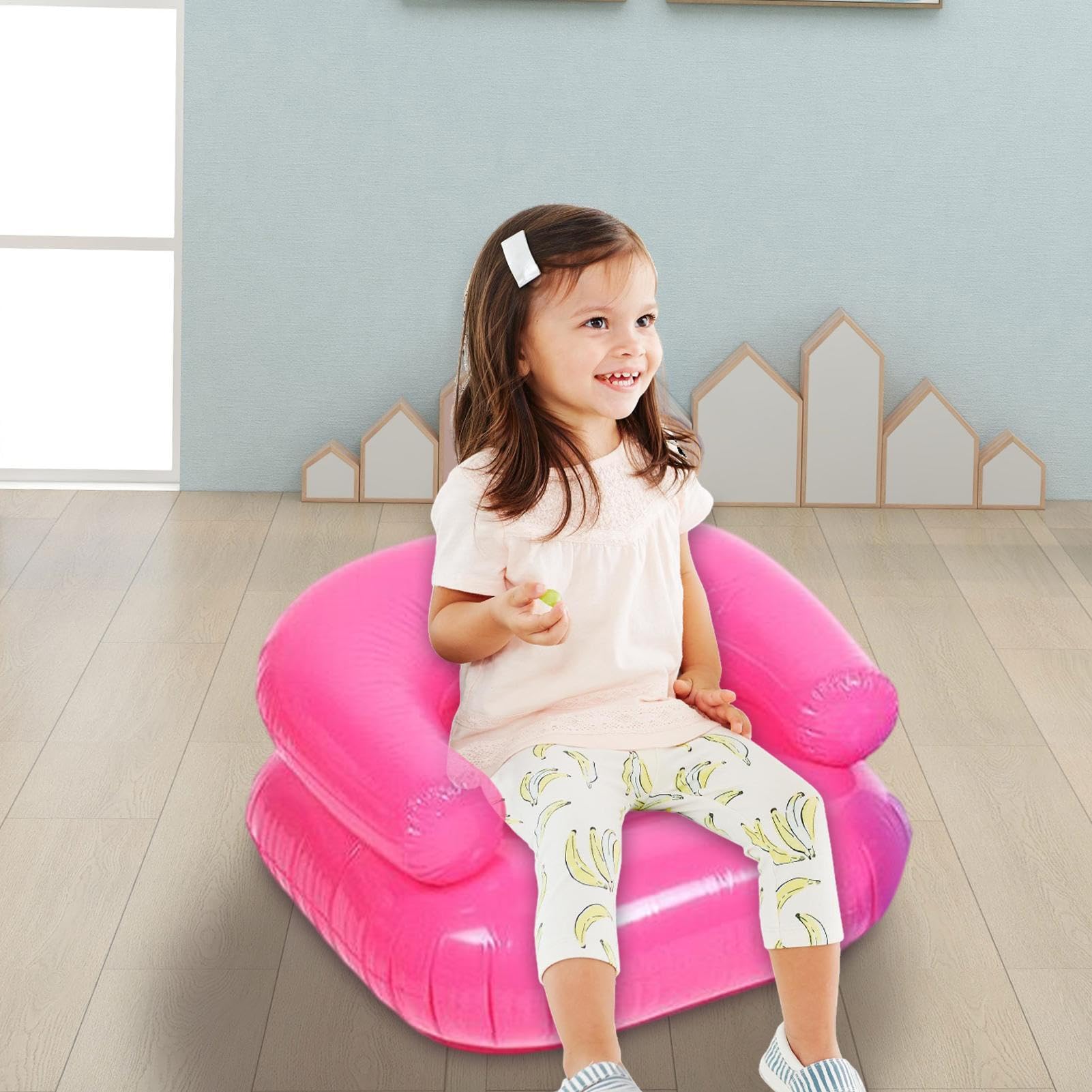 Kids Inflatable Chairs, Waterproof PVC Air Sofa Couch, Novelty Blow Up Couch Seat, Portable Air Lounger Comfortable Seating, High Load Capacity 220 Pounds