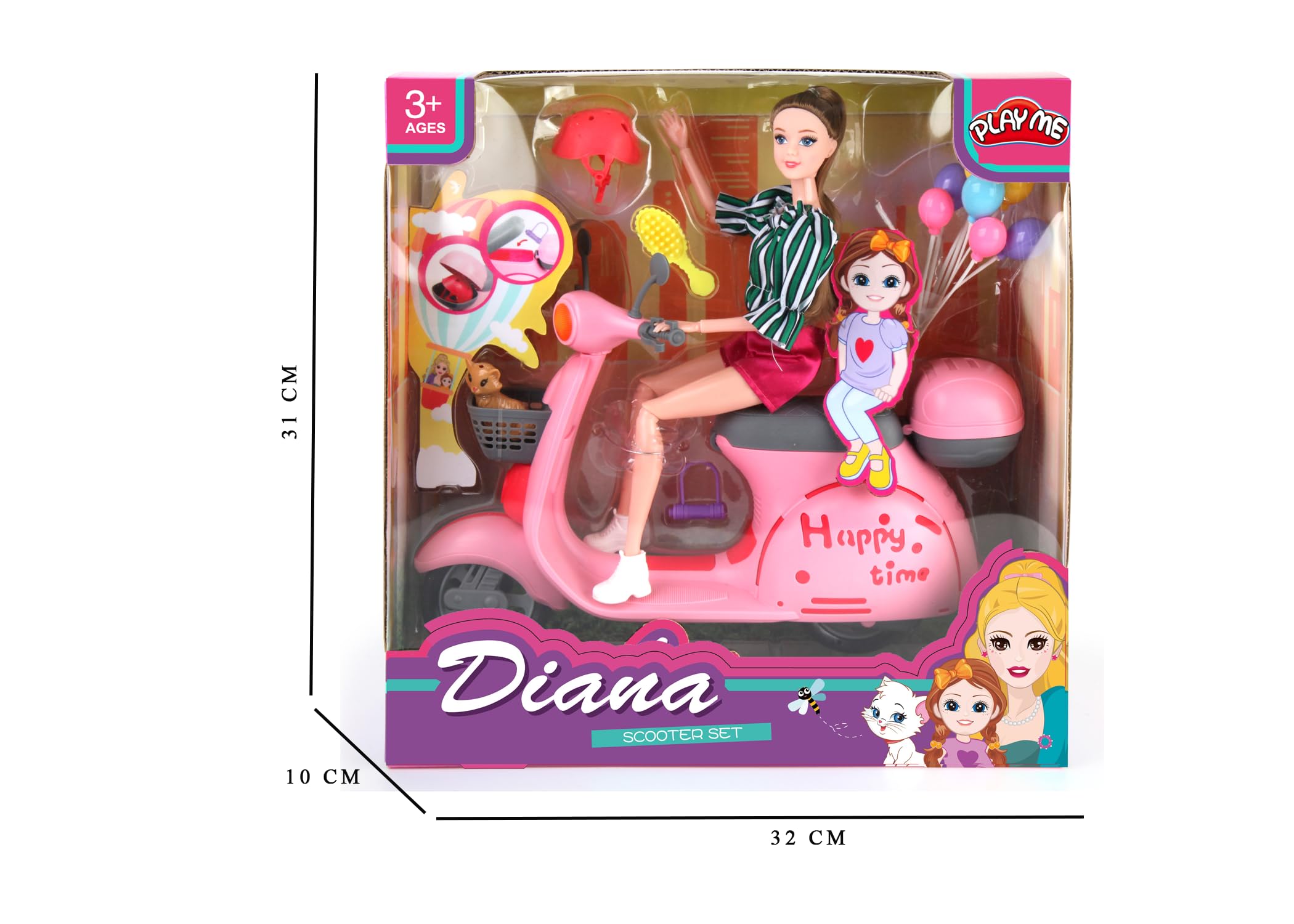 ダイアナドール JOY JUNCTION Diana Series Set Beautiful Dazzling Toy (Doll with