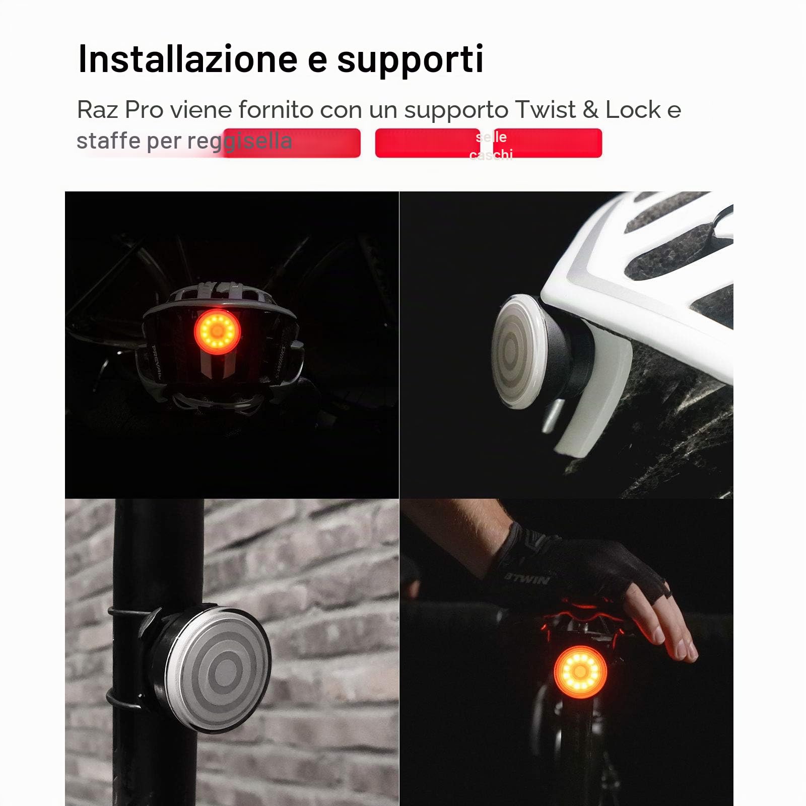 SHANREN Fanale Posteriore per Bicicletta, Intelligente bici Fanale posteriore,USB Ricaricabile Della Luce Della Bici Impermeabile Luce Della Coda Luminosa Eccellente Della Bicicletta