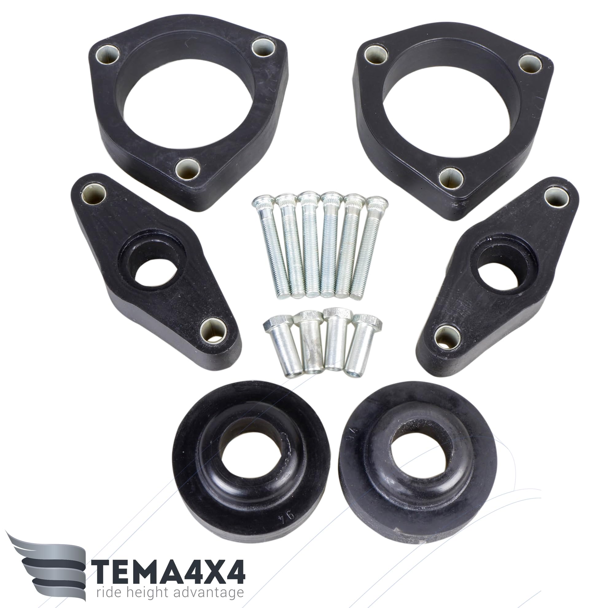 Amazon.com: Tema4x4 30mm Front Strut and Rear Coil Spacer Lift Kit