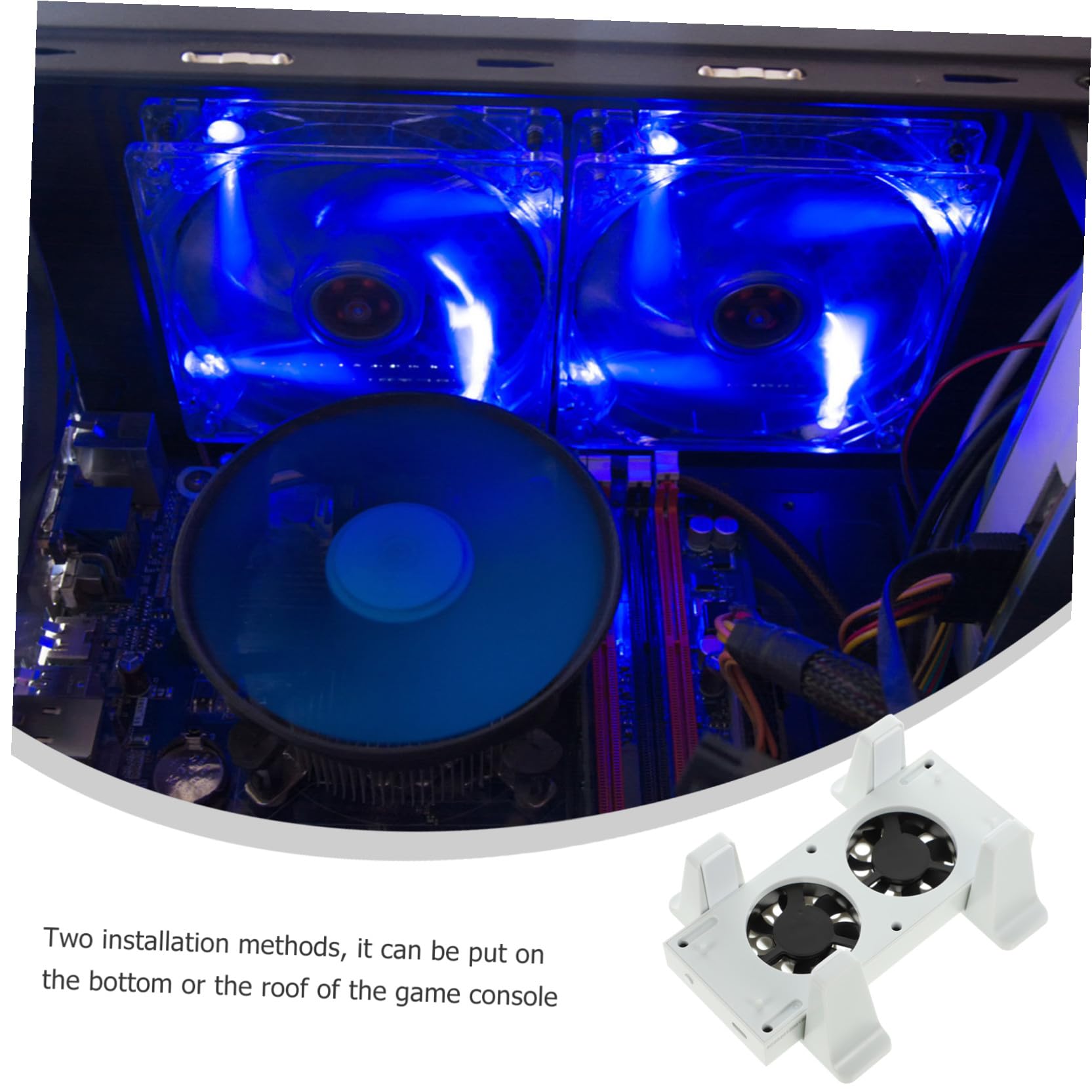 NUOBESTY 1 Set Base di ventola di raffreddamento aria supporto del radiatore base verticale con ventola di raffreddamento ventola di raffreddamento con supporto addominali