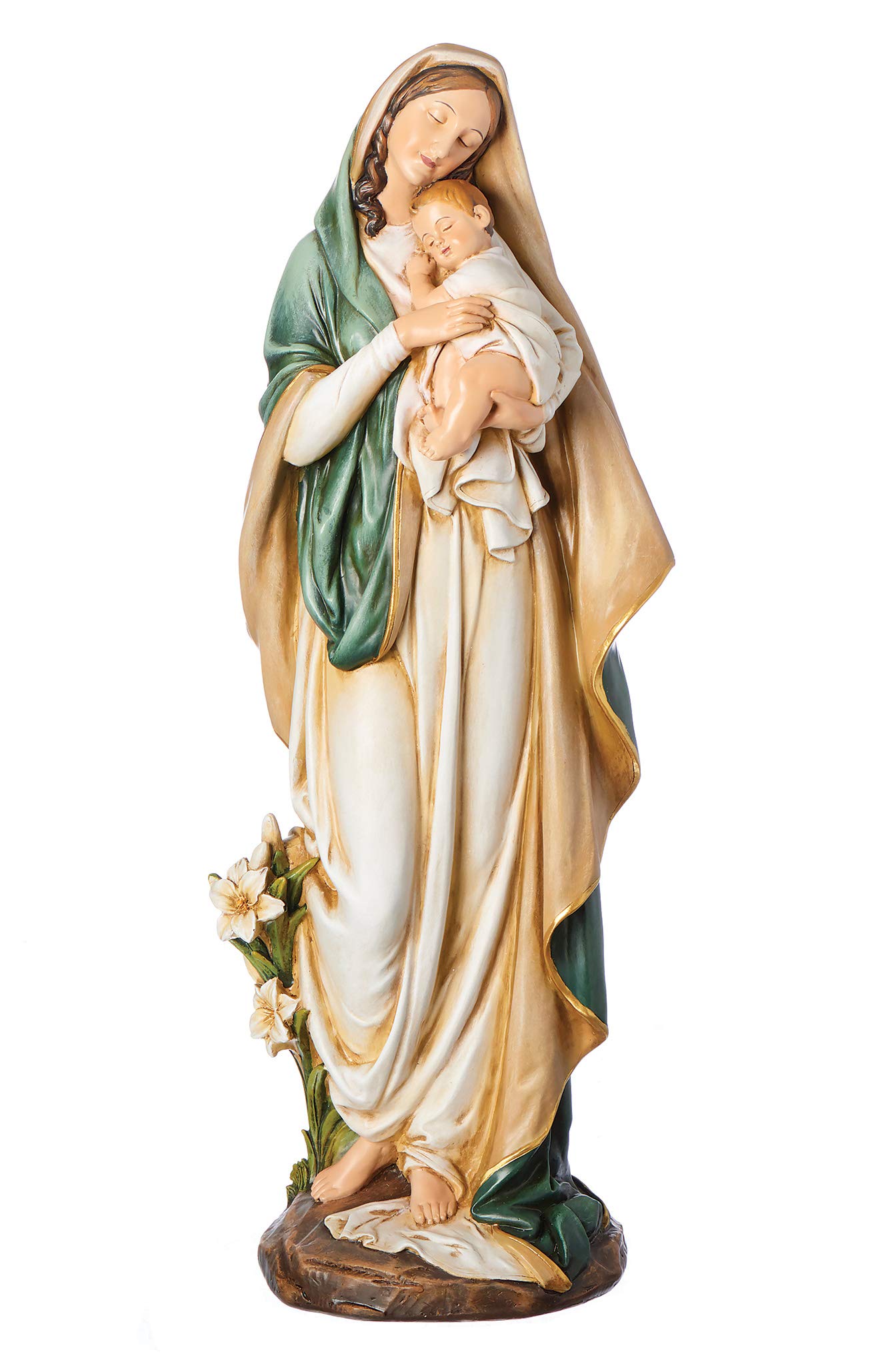 Joseph's Studio by Roman - Madonna and Child Figure, Renaissance Collection, 16.25" H, Resin and Stone, Religious Gift, Decoration, Collection, Durable, Long Lasting