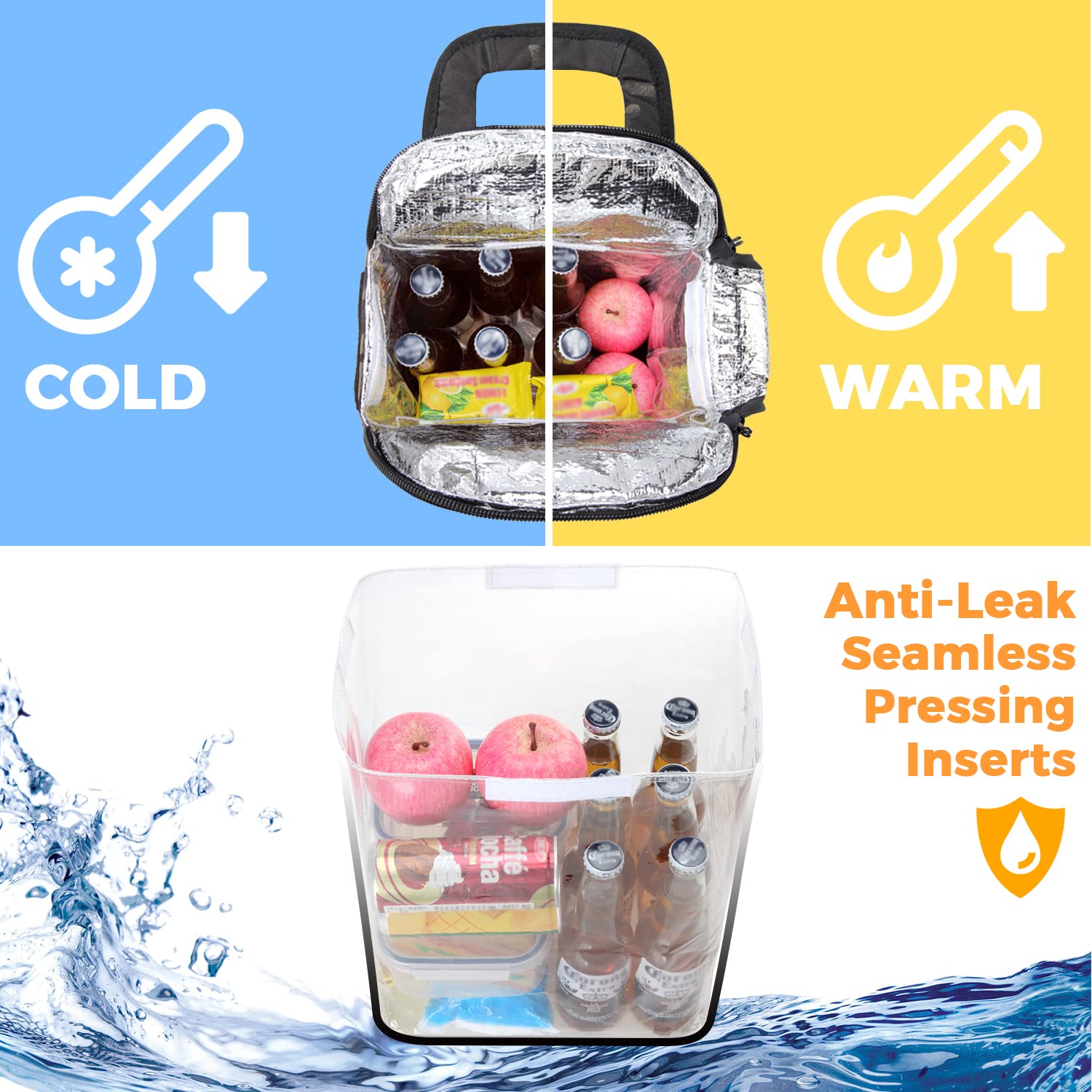 DBTAC Tactical Lunch Backpack, Large Lunch Cooler for Men Women | Backpack Coolers insulated for Work Picnic Travel (Black Camo, 24-Cans)