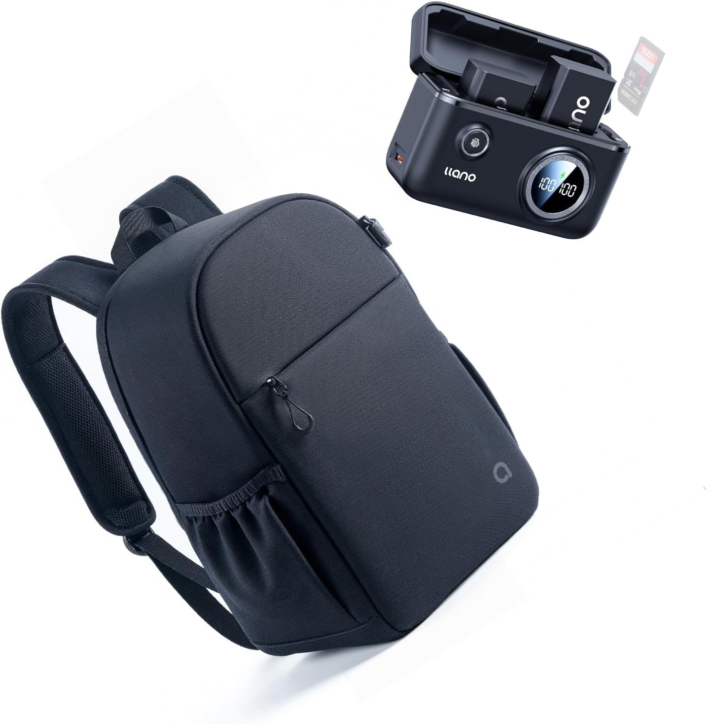 llano 2-Pack NP-FW50 Batteries and Fast 18W Dual Charger,Camera Backpack