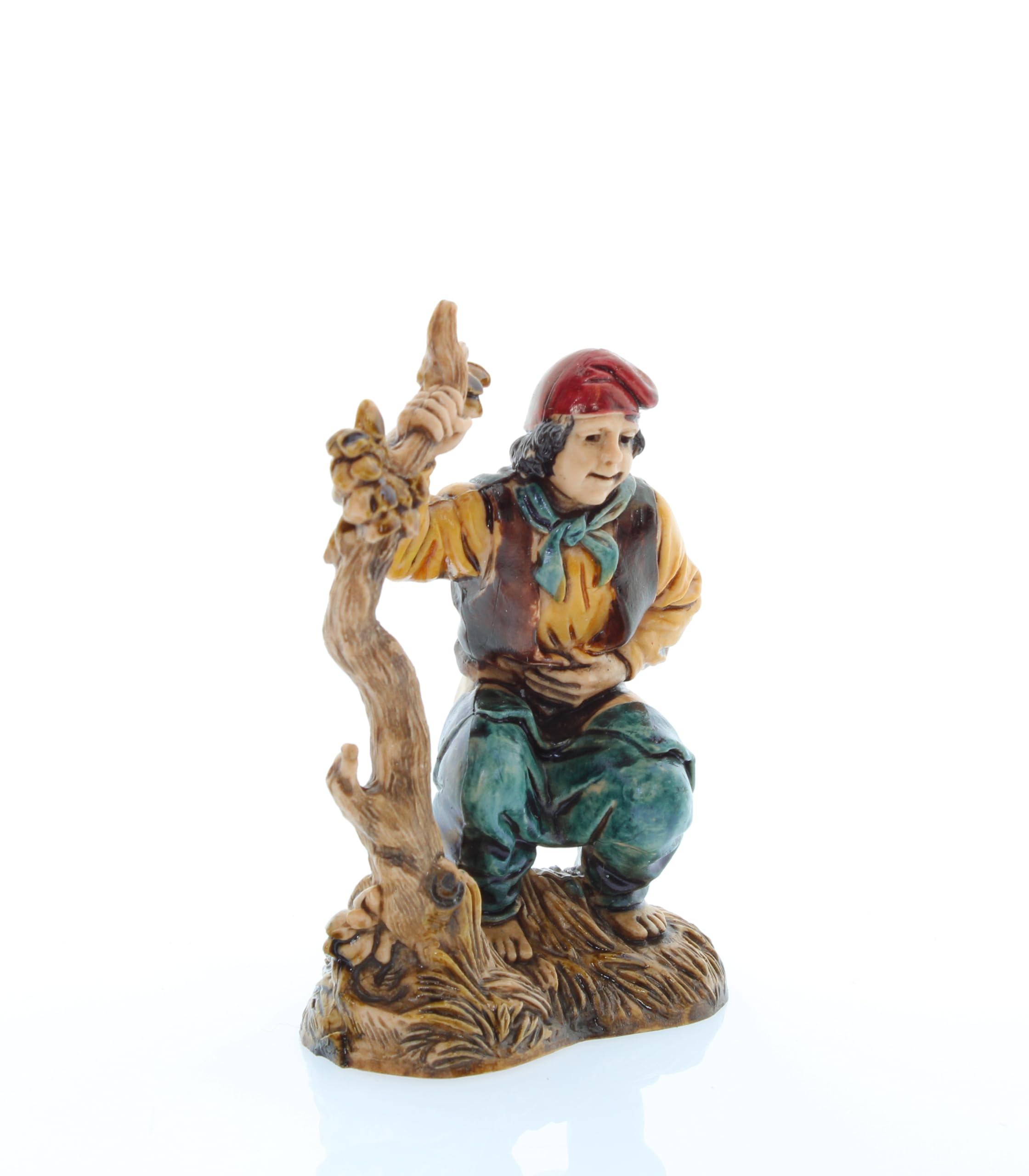 Moranduzzo Caganer para Belén de 10 Cm Escala 1:20 - Figuras de Belén Indestructibles - Estilo 700', Pintura Acabada a Mano, Producto Oficial, Escultor M. Landi