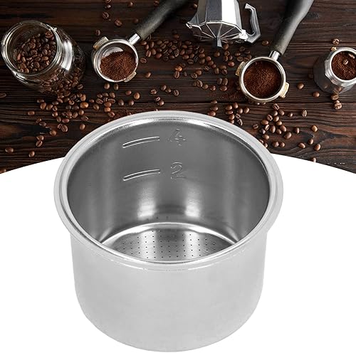 Miniatura 6 de Cesta de filtro poroso, recipiente de filtro de café en polvo de acero inoxidable para 4 tazas, colador de doble pared extraíble para mango de 2.008