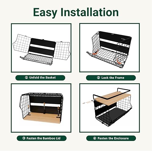 Miniatura 8 de Estante magnético para refrigerador con tapa de madera, contenedores de almacenamiento de papas y cebollas, contenedor grande de cocina, estante