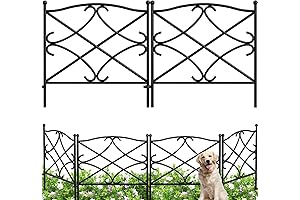 AMAGABELI Decorative Garden Fence with 5 Durable Panels