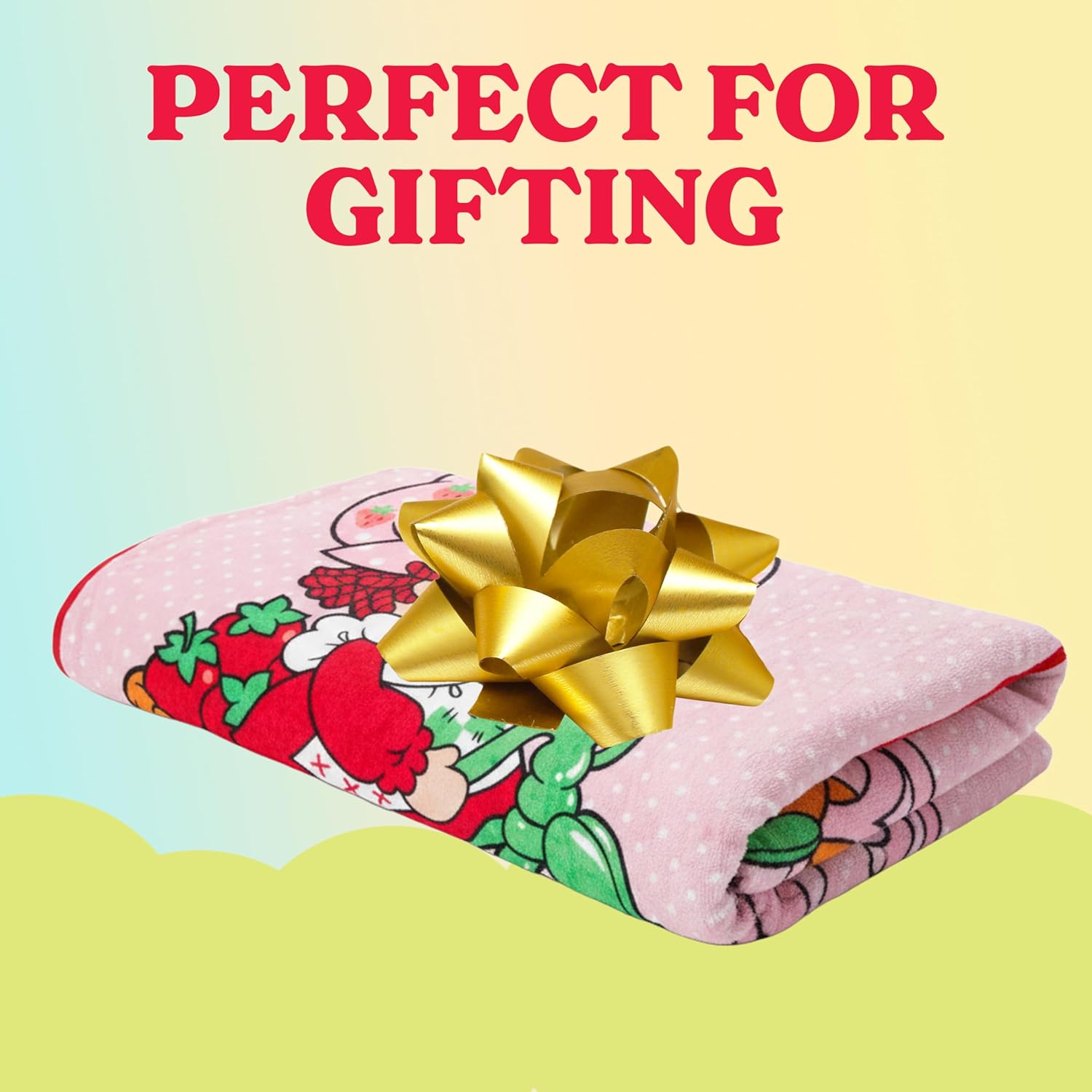 Silver Buffalo Strawberry Shortcake on Bike Polka Dot 45" x 60" Fleece Throw, Soft and Cozy Blanket, 180 GSM - Image 8