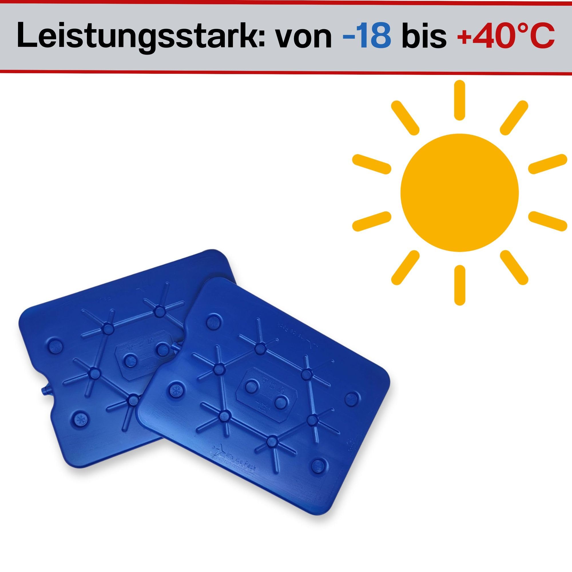 4er Set XXL Kühlakku 800 ml – Freezeboard 32 x 25 cm - Extra flaches Kühlelement für Kühlbox, Kühltasche & Eisbox - Kühlpad lebensmittelecht & wiederverwendbar - Kühlblock für Reisen & Camping