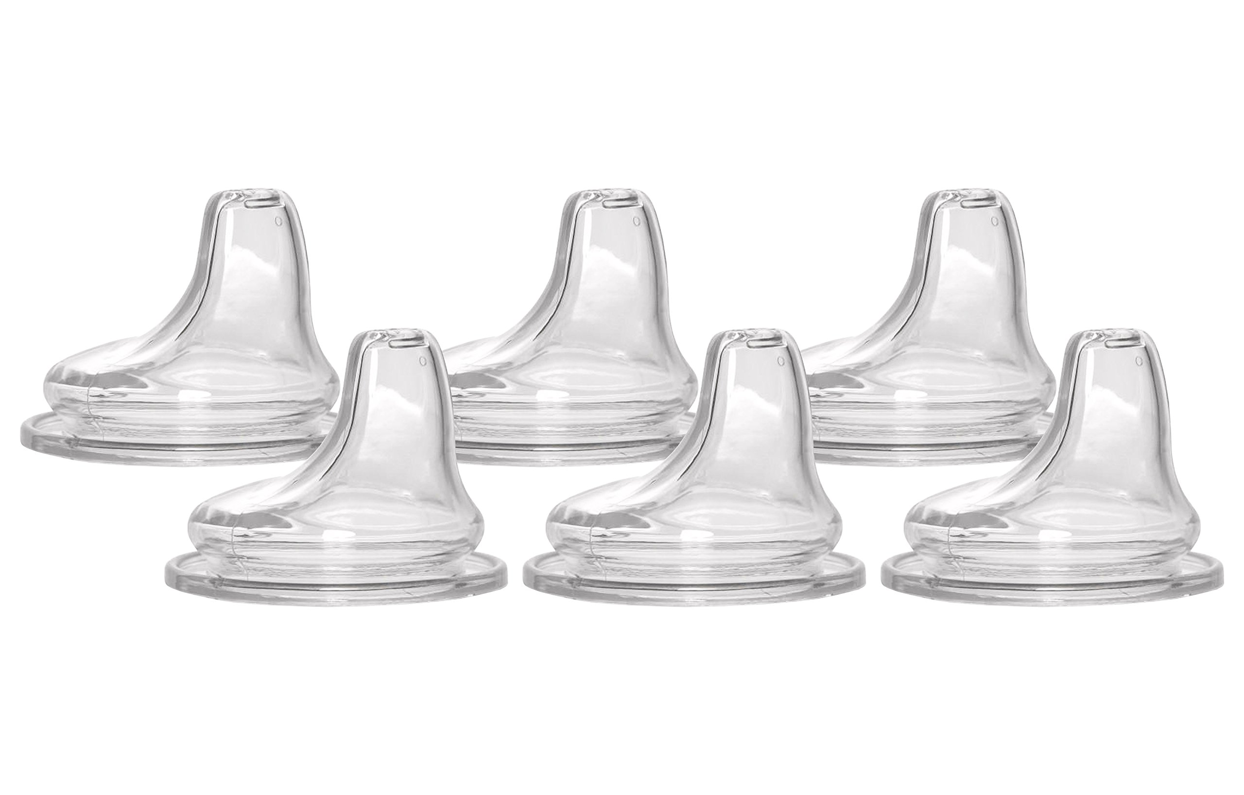 Nuk Clear Replacement Spouts - 6 Pack Clear