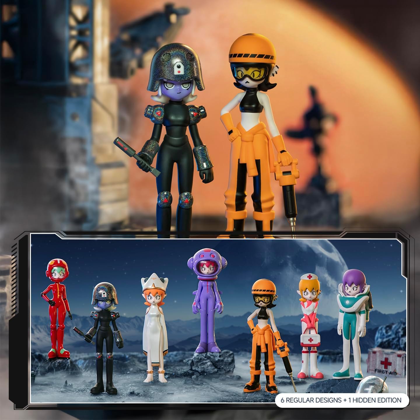 OHKU TWOTOO Planes Investigation Bureau Series Figurine Blind Box Random Design Action Figures Collectible Toys Home Decorations Holiday Birthday Gifts (Whole Set)