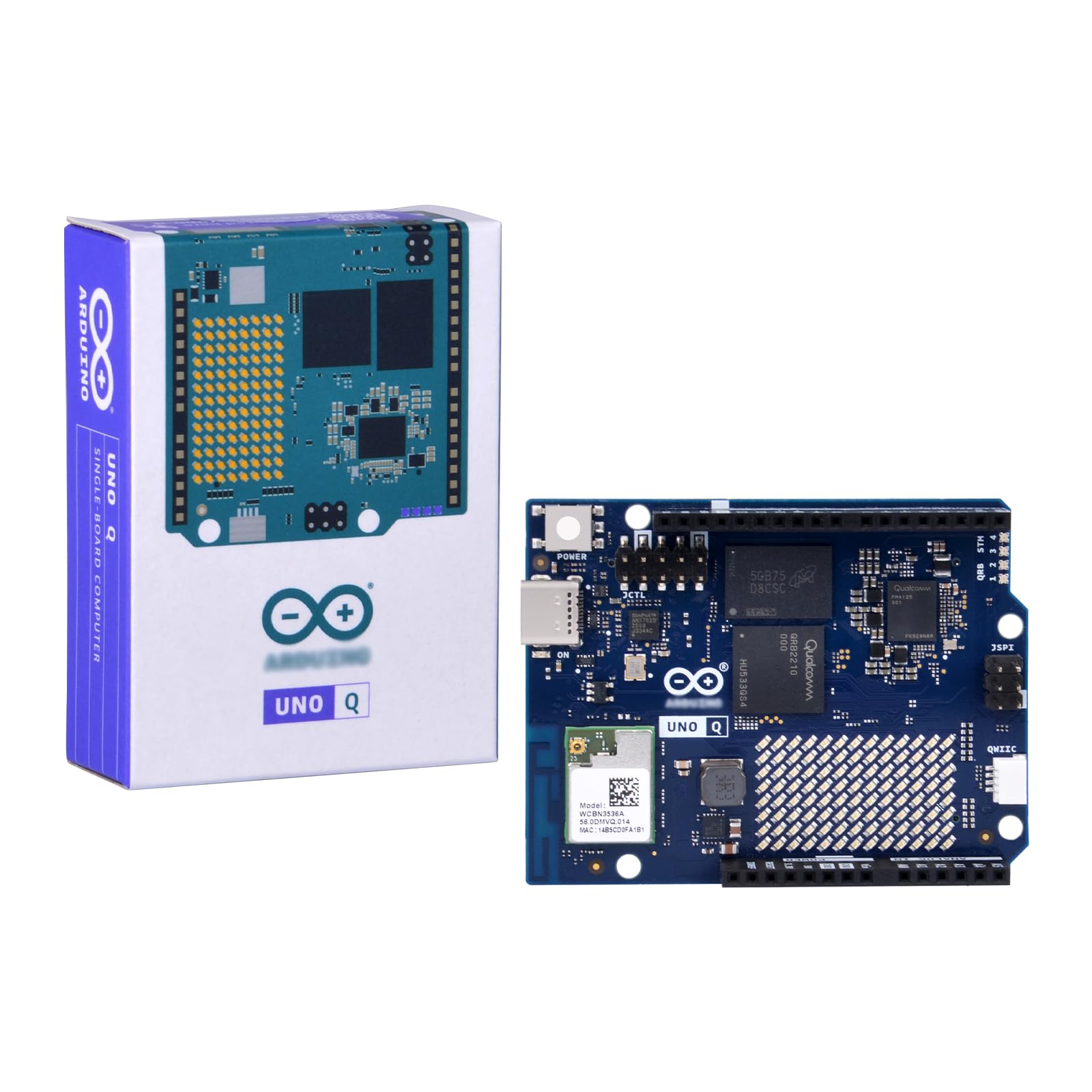 GeeekPi Starter Kit per Arduino UNO Q - Kit di sviluppo KI & Embedded con 2 GB di RAM, 16 GB eMMC, alloggiamento in alluminio, hub USB-C, alimentatore, cavo HDMI, cavo patch Ethernet Cat6 e accessori