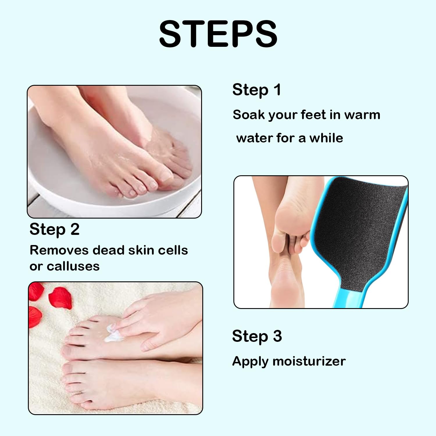 Xvnoesza 2Pcs Xvnoesza, Foot File, U-Shaped Design for Efficient Skin Removal Feet File, Foot Scraper - Image 4