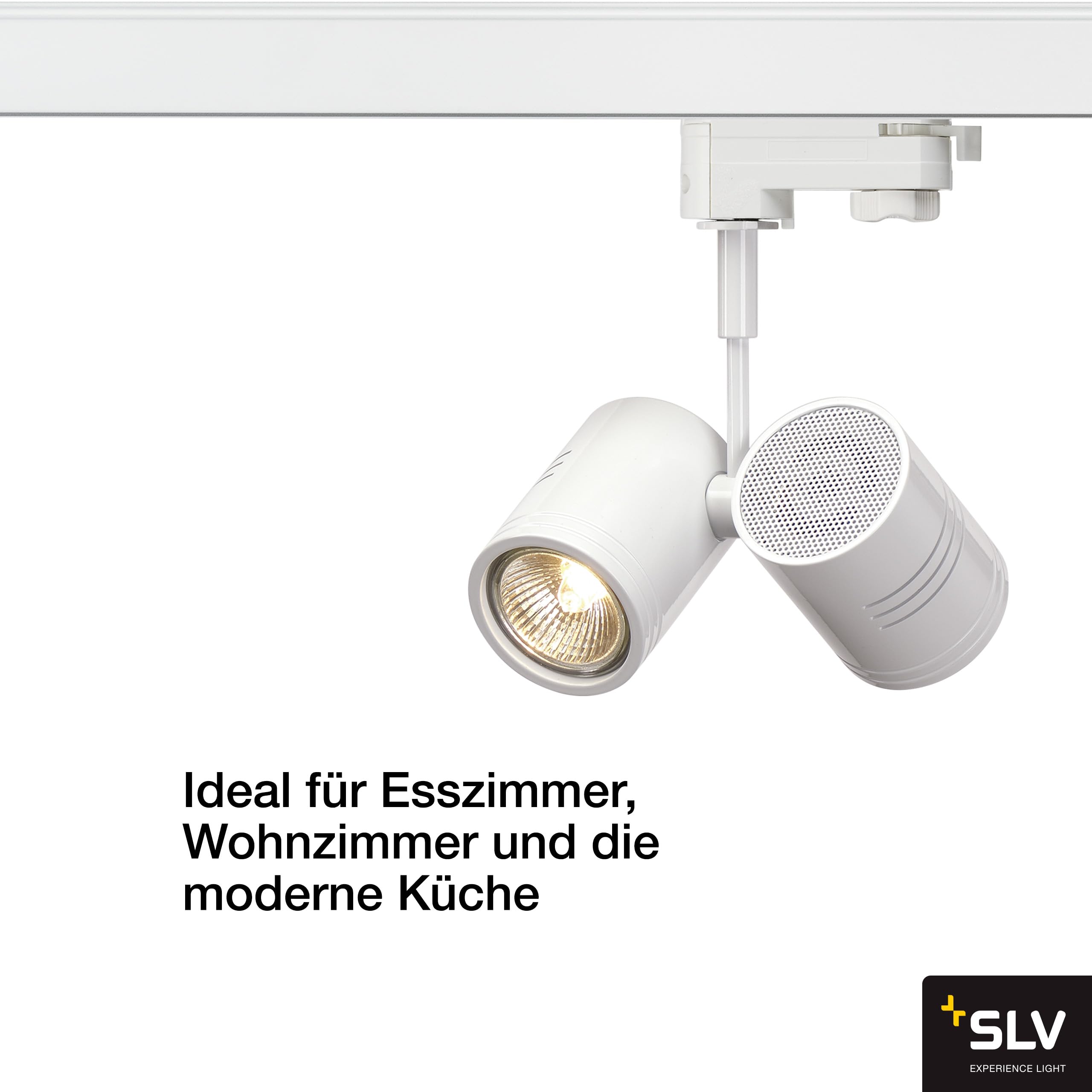 SLV bima iI de la tête ; 2 x gu10 avec adaptateur 3 broches; max. 50 w 152231 mat