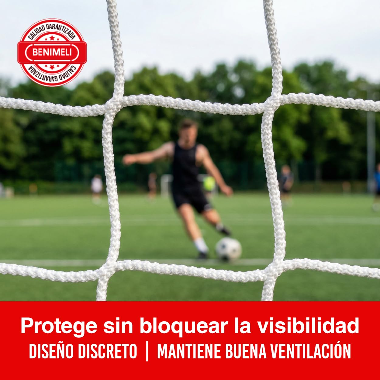 Red Deportiva de Malla Polipropileno 100x100 Alta Resistencia para Pistas Deportivas